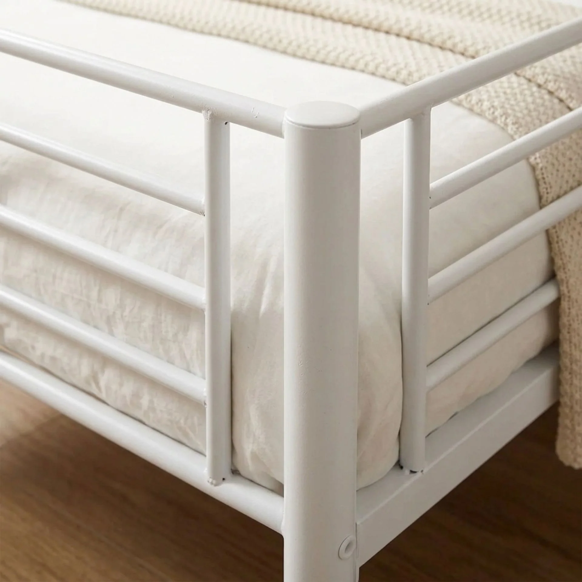 Owen Single Metal Bunk Bed Frame - White - Image 5