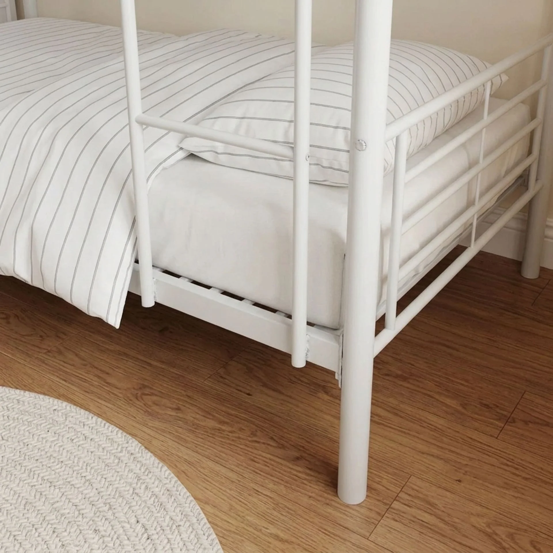 Owen Single Metal Bunk Bed Frame - White - Image 6