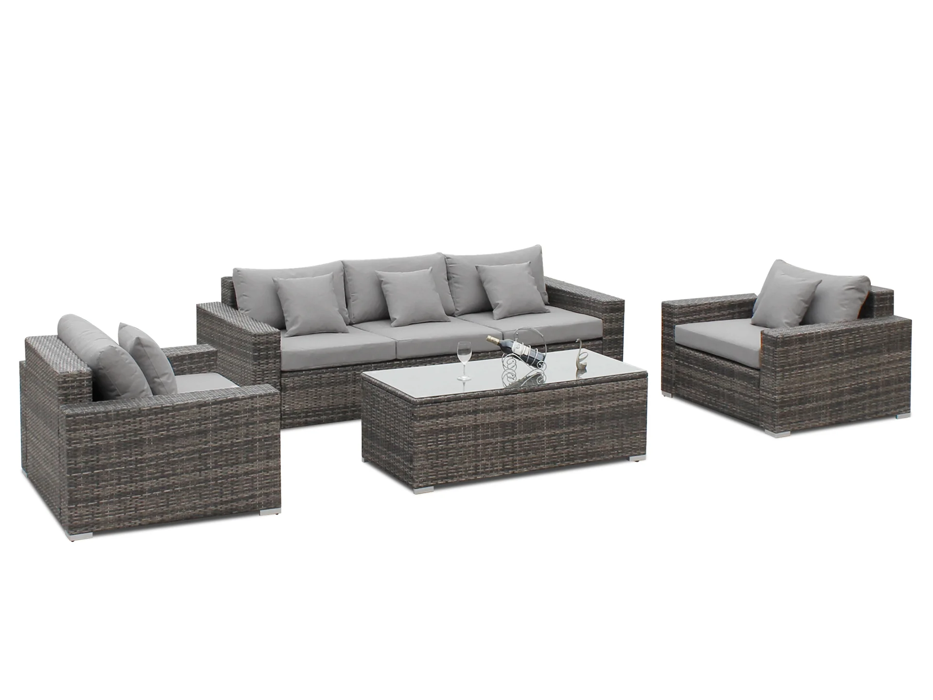 Palawan 4 Piece Rattan Outdoor Furniture Sofa Set - Image 2