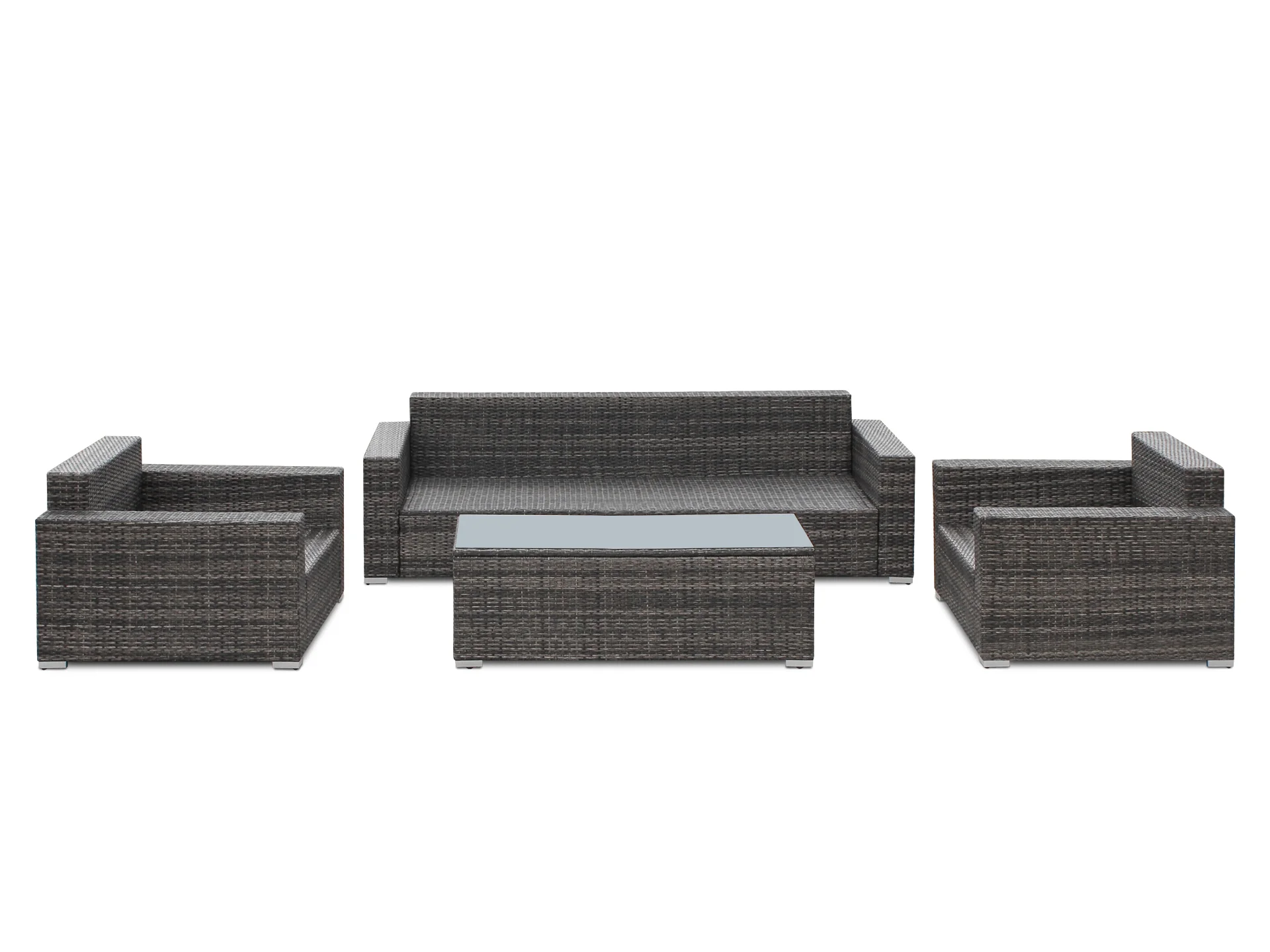 Palawan 4 Piece Rattan Outdoor Furniture Sofa Set - Image 3