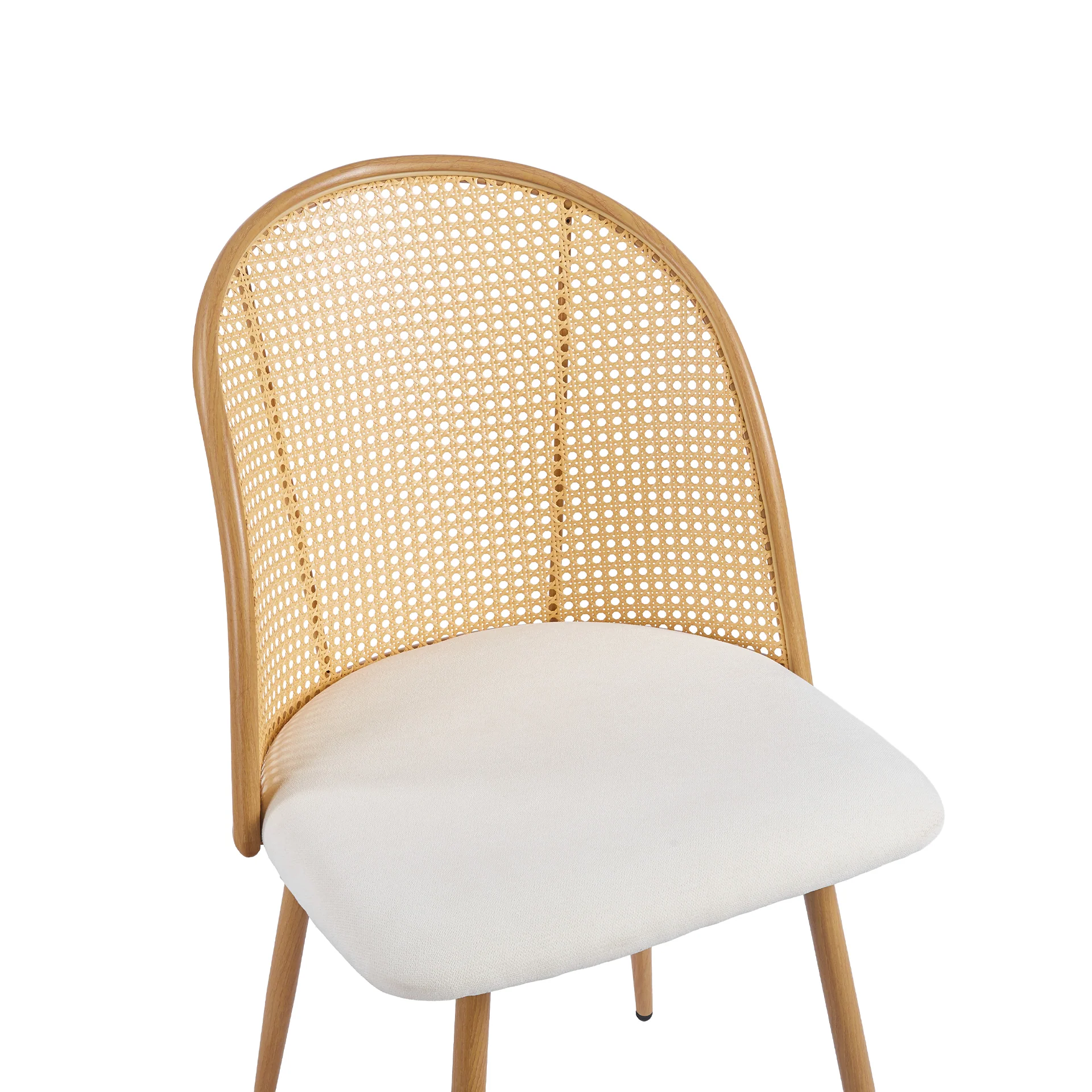 Palm Flannel Dining Chair - Set Of 4 - Beige - Image 11