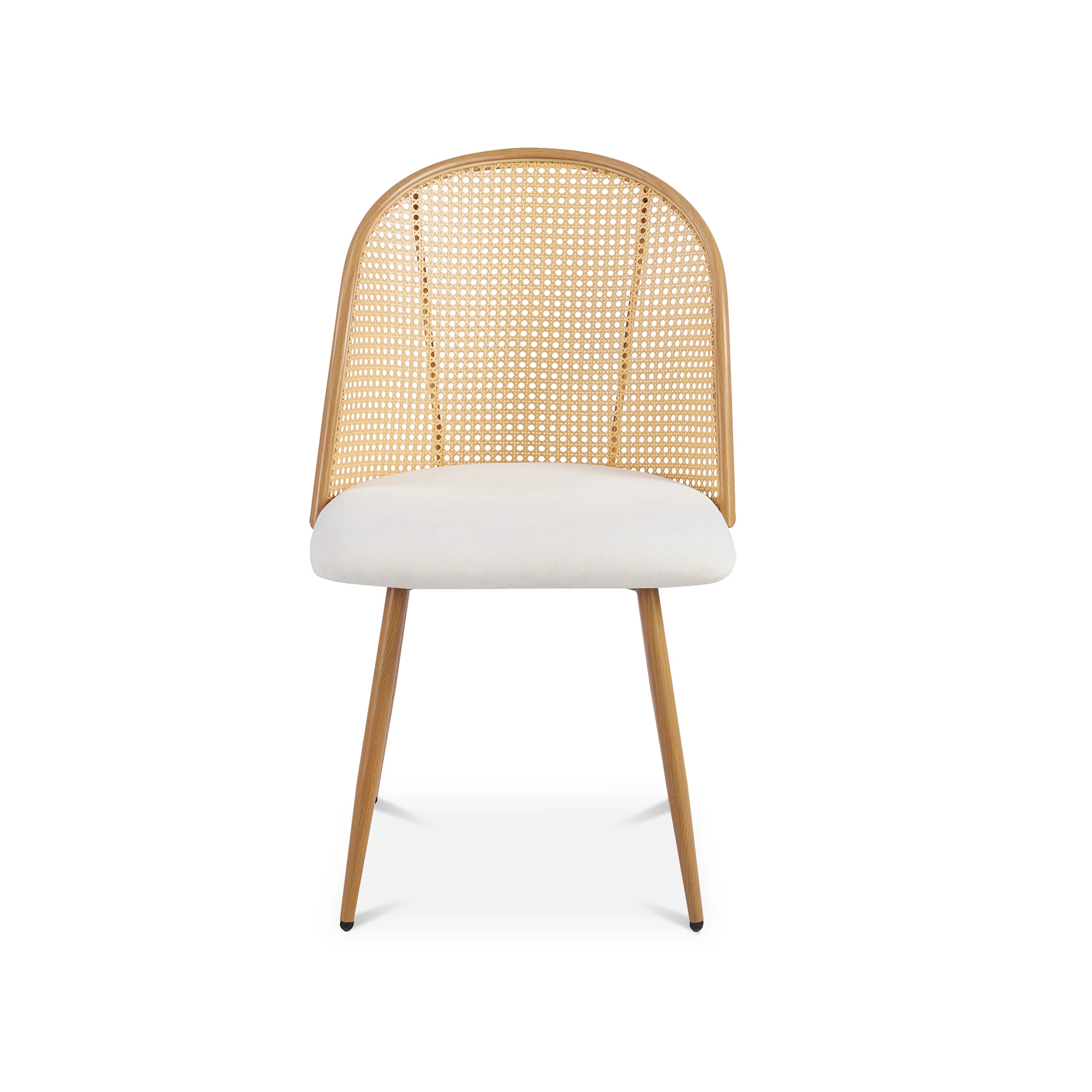Palm Flannel Dining Chair - Set Of 4 - Beige - Image 8