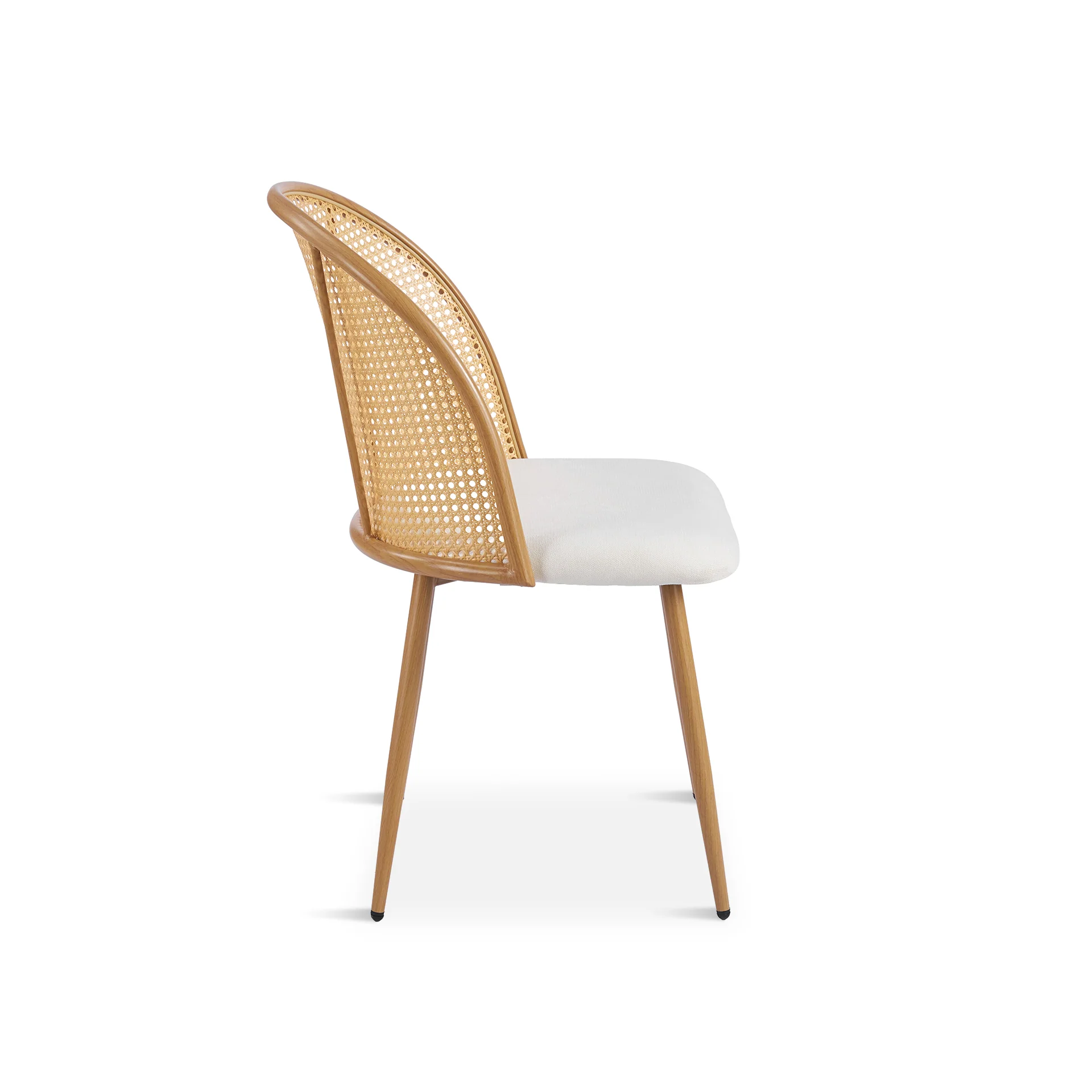 Palm Flannel Dining Chair - Set Of 4 - Beige - Image 9