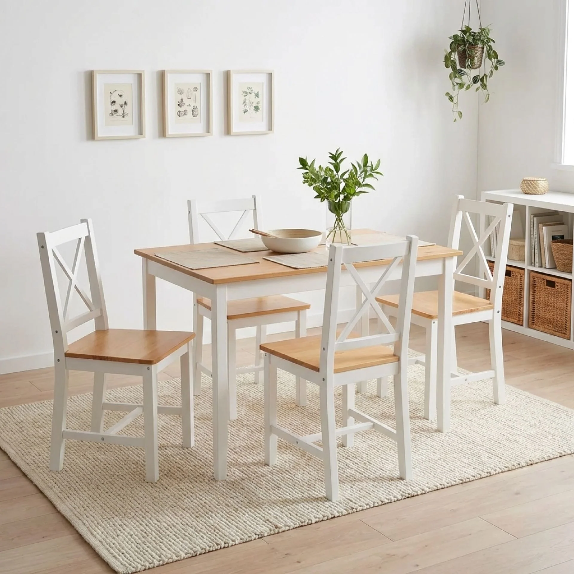 Palomo 5 Piece Dining Set - White
