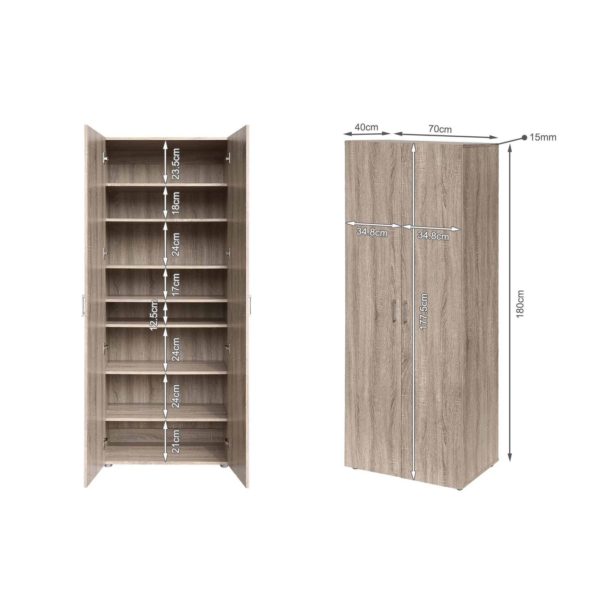 Pansy Storage Cabinet - Sonama Oak - Image 11