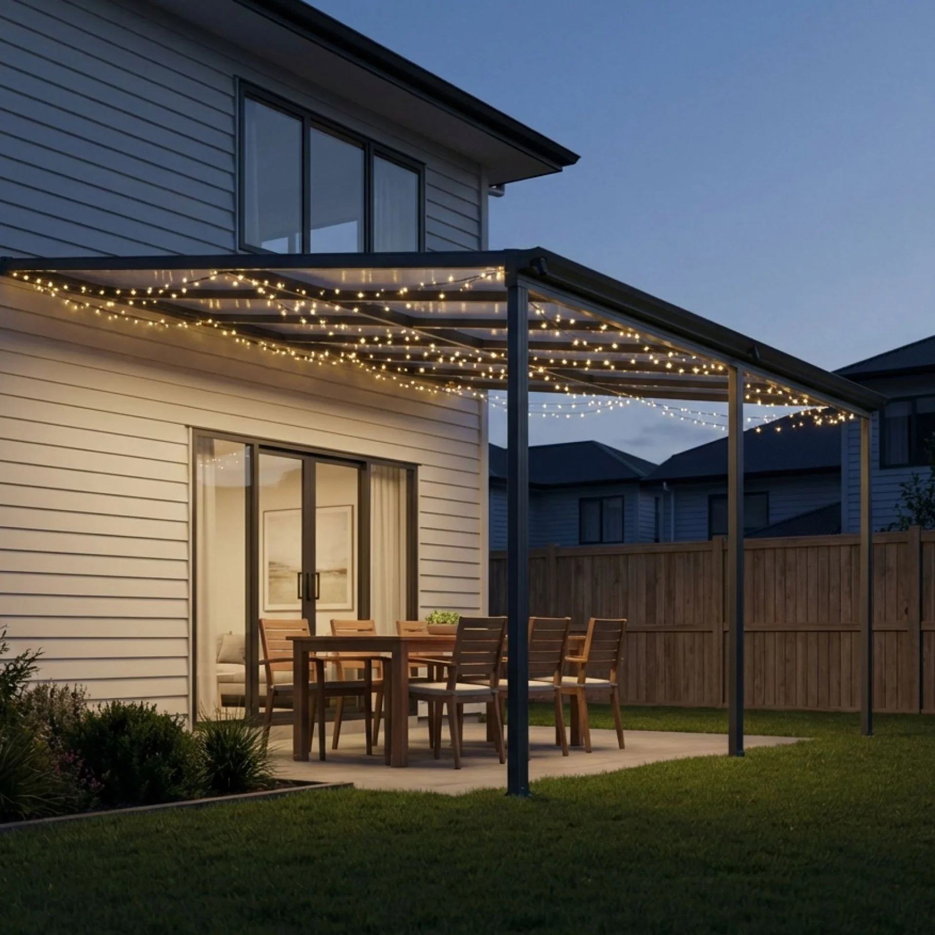 Patio Canopy 14'x10' ft - 4.4 x 3.03 x 2.58m - Charcoal Grey - Image 5
