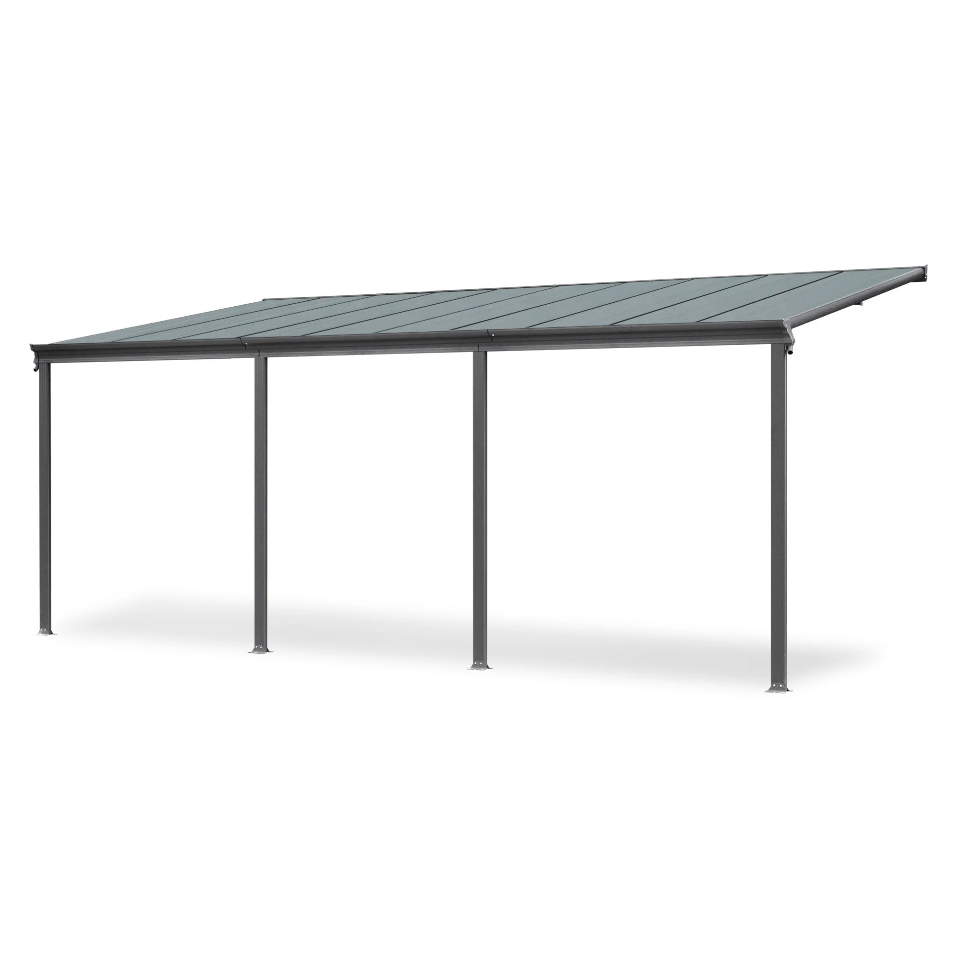 Patio Canopy 20' x 10' ft - 6.18 x 3.03 x 2.58M - Charcoal Grey - Image 6