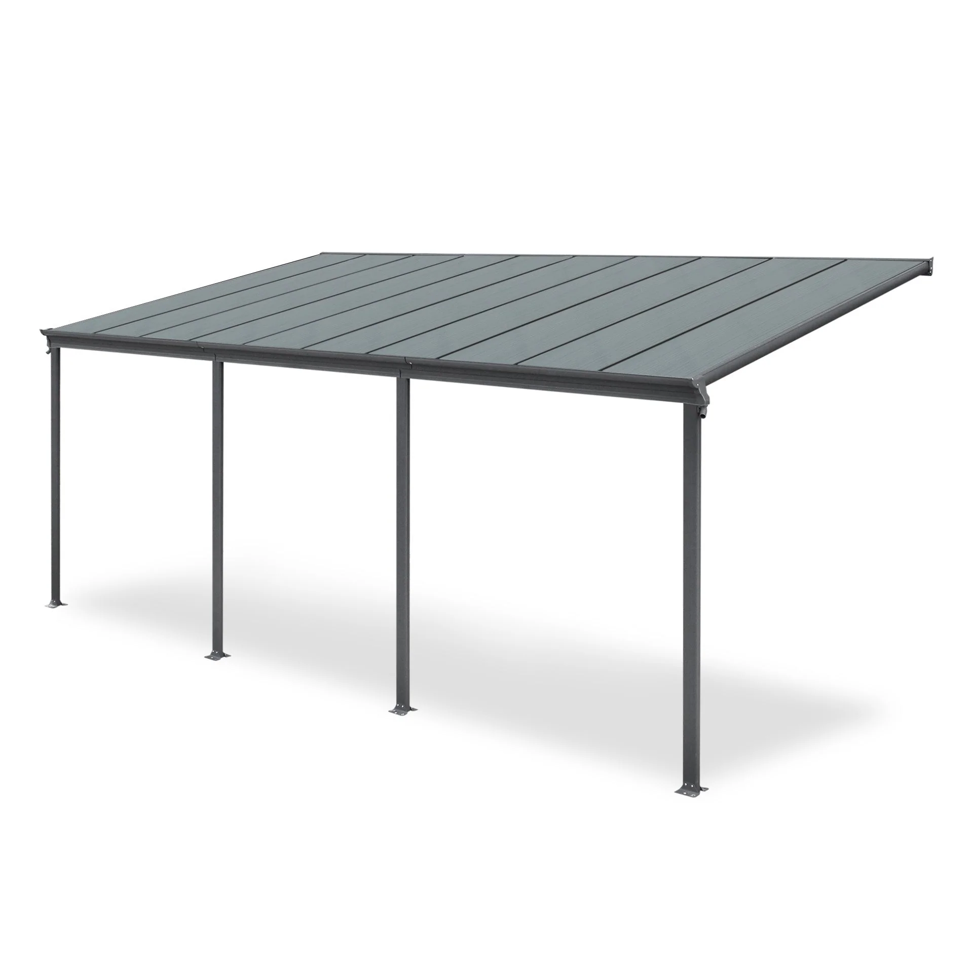 Patio Canopy 20' x 10' ft - 6.18 x 3.03 x 2.58M - Charcoal Grey - Image 8