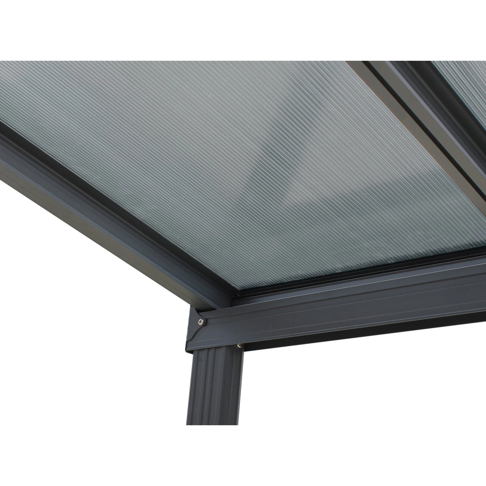 Patio Canopy Roof 5.57m x 3m - Charcoal Grey - Image 11