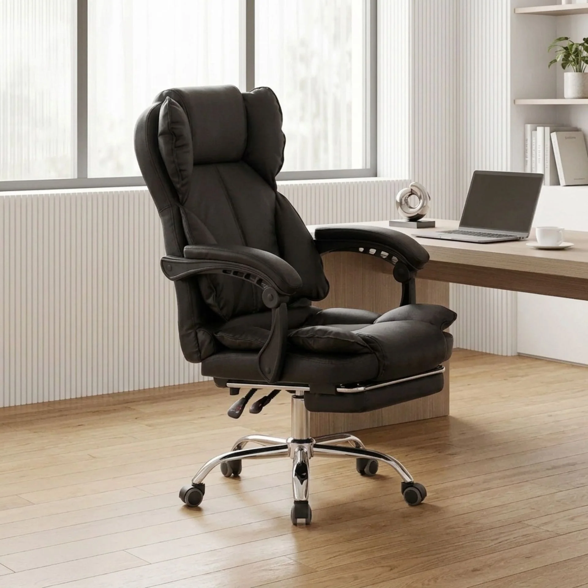 Paxton Office Chair with Footrest - Black