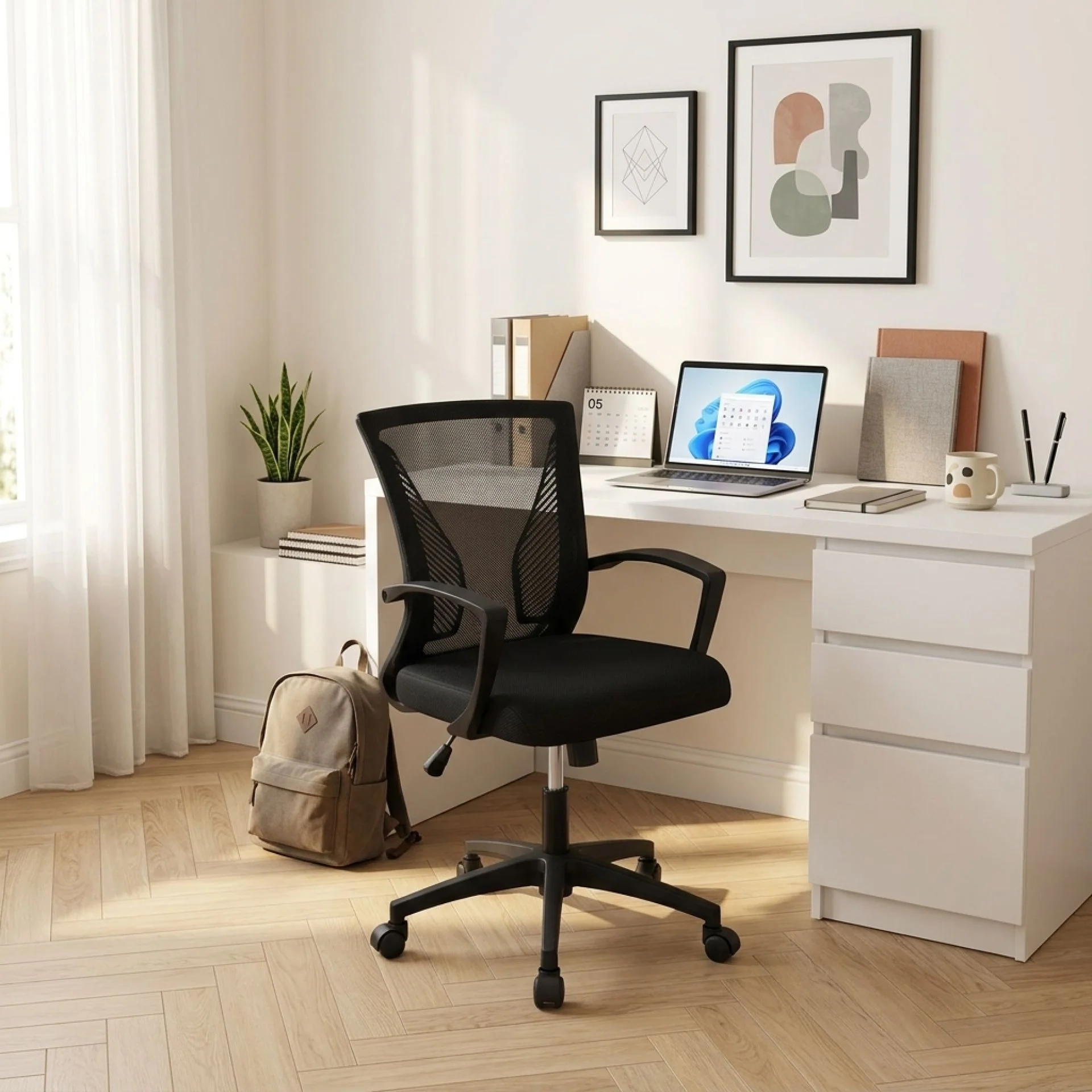 Perry Office Chair - Black - Image 4