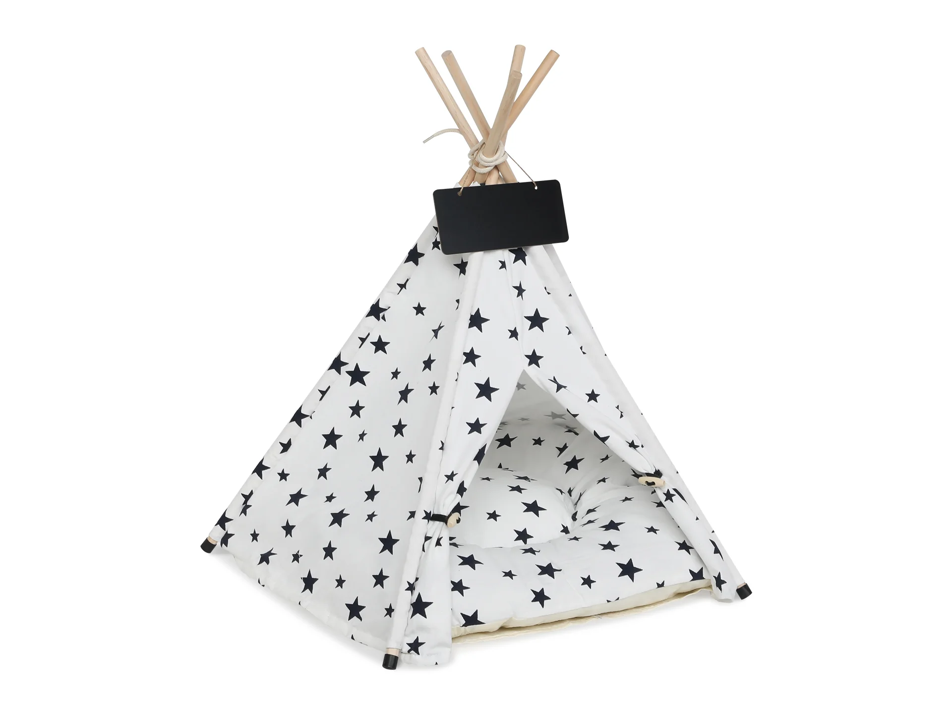 Pet Teepee Tent Pet Bed - Star Pattern - Image 3