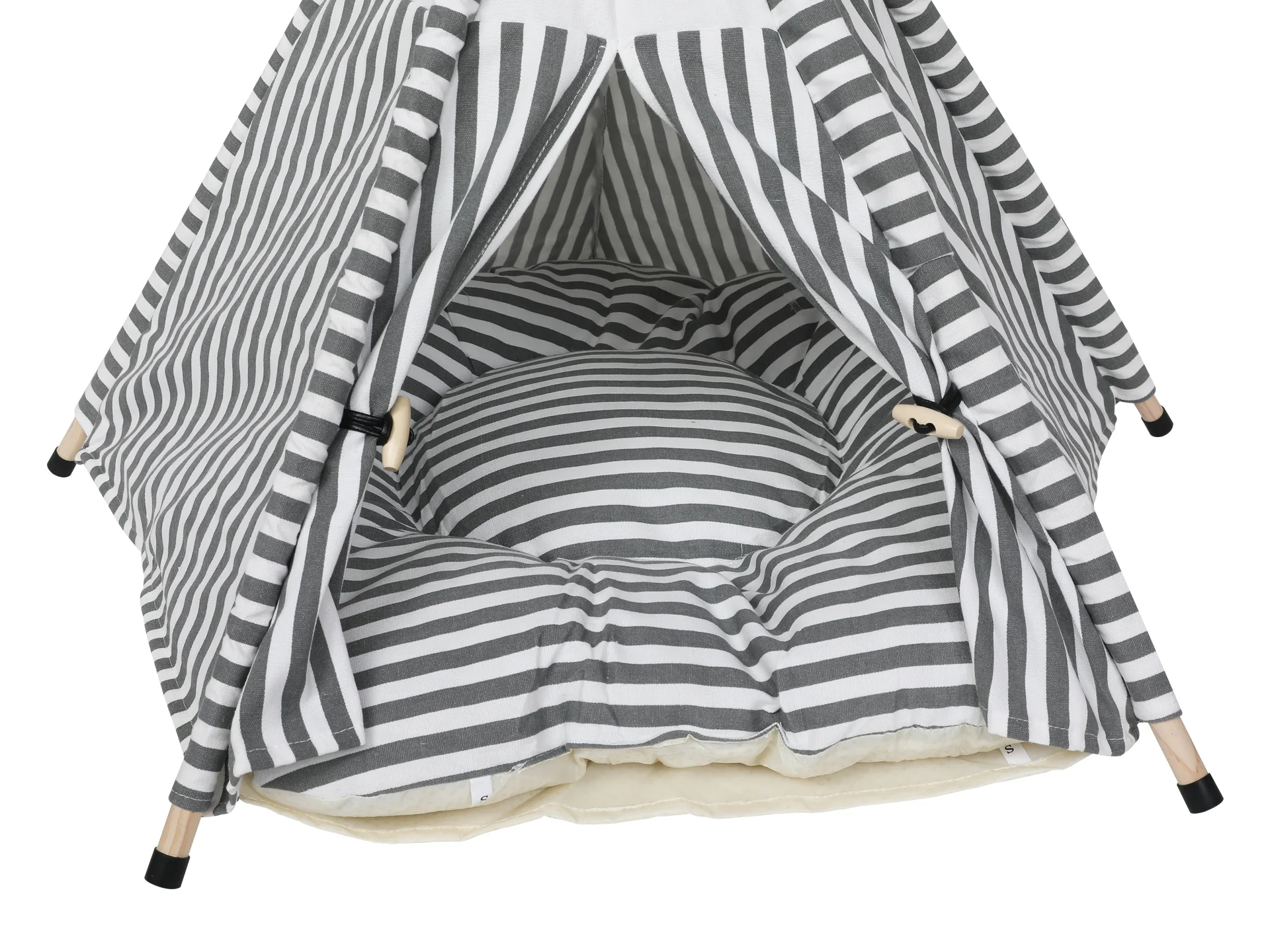 Pet Teepee Tent Pet Bed - Stripe Pattern - Image 7