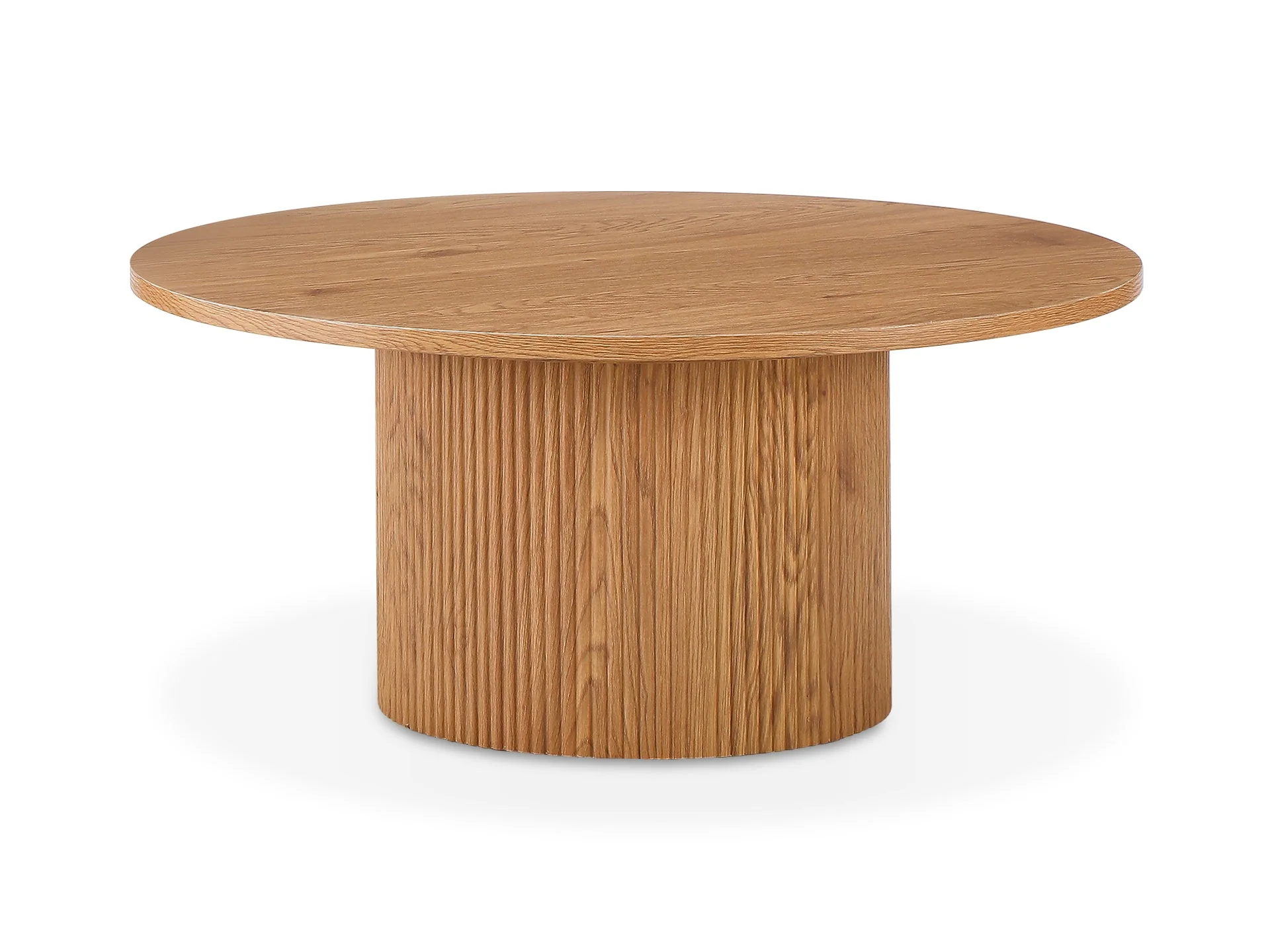 Peyton Round Coffee Table 80cm - Oak - Image 5