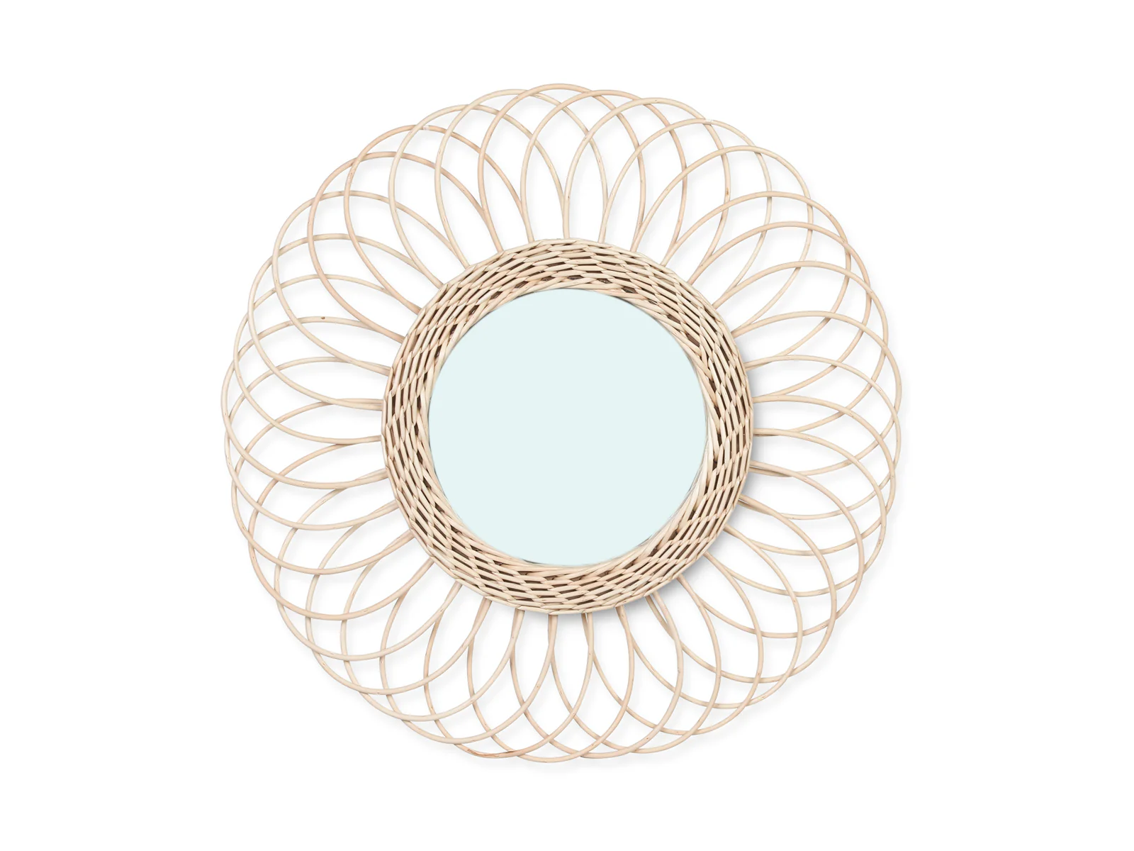 POTOO Rattan Wall Mirror