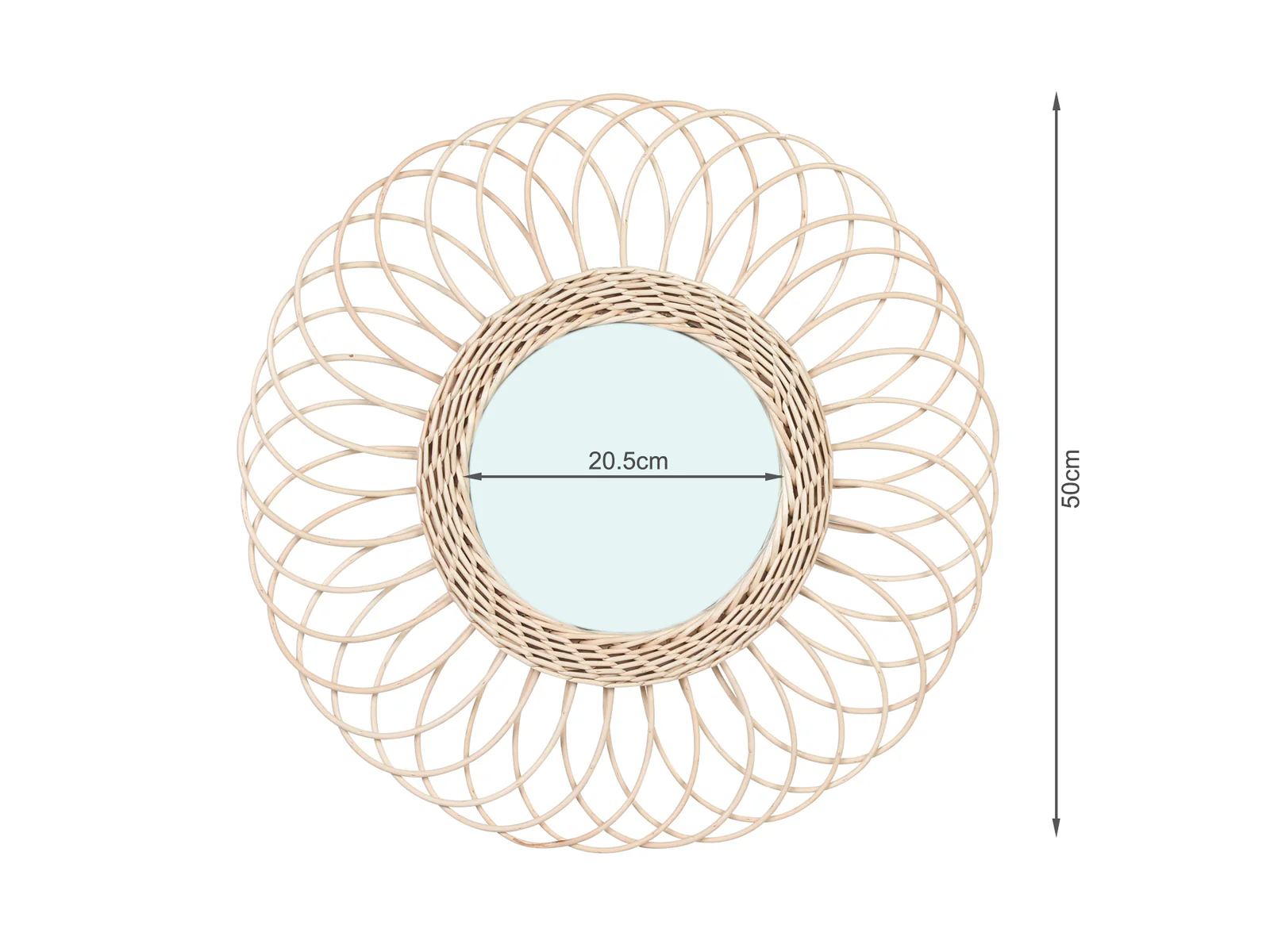 POTOO Rattan Wall Mirror - Image 6