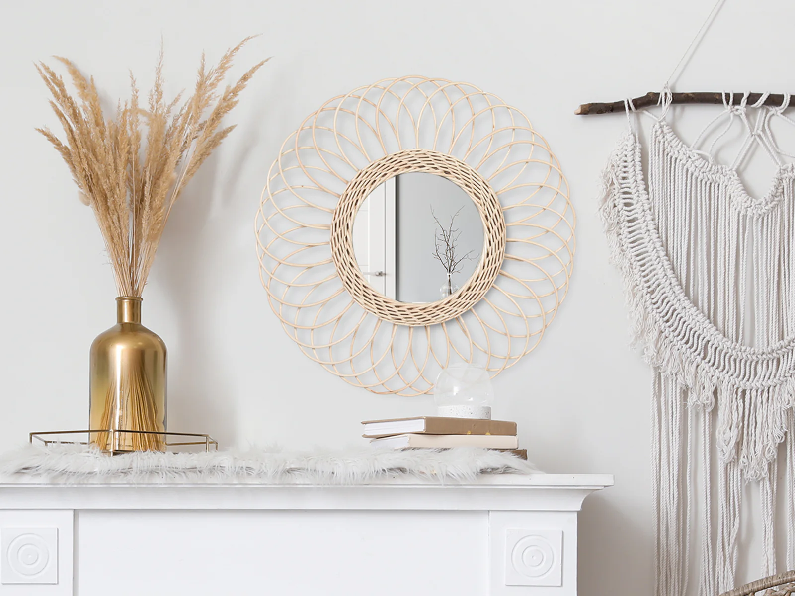 POTOO Rattan Wall Mirror - Image 7