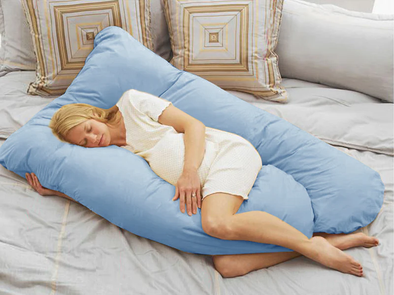 Pregnancy Pillow Maternity Support U SHAPE - BLUE