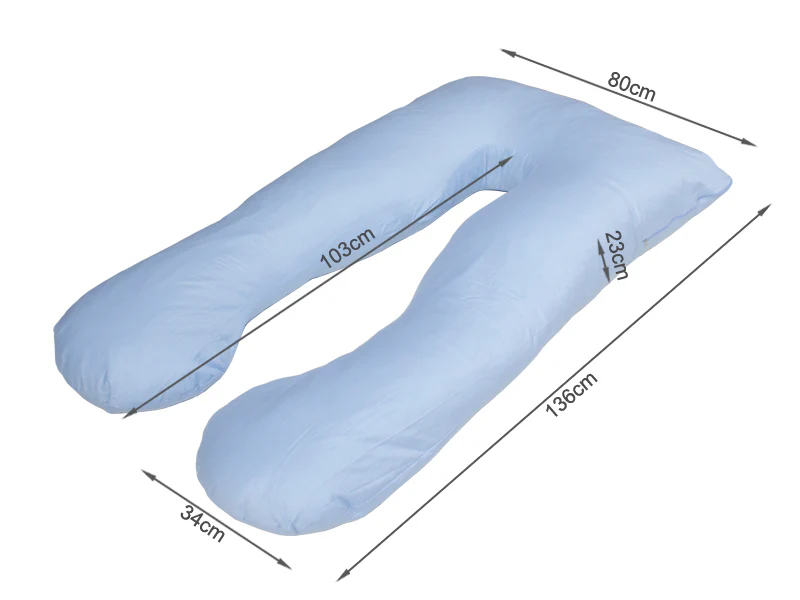 Pregnancy Pillow Maternity Support U SHAPE - BLUE - Image 4