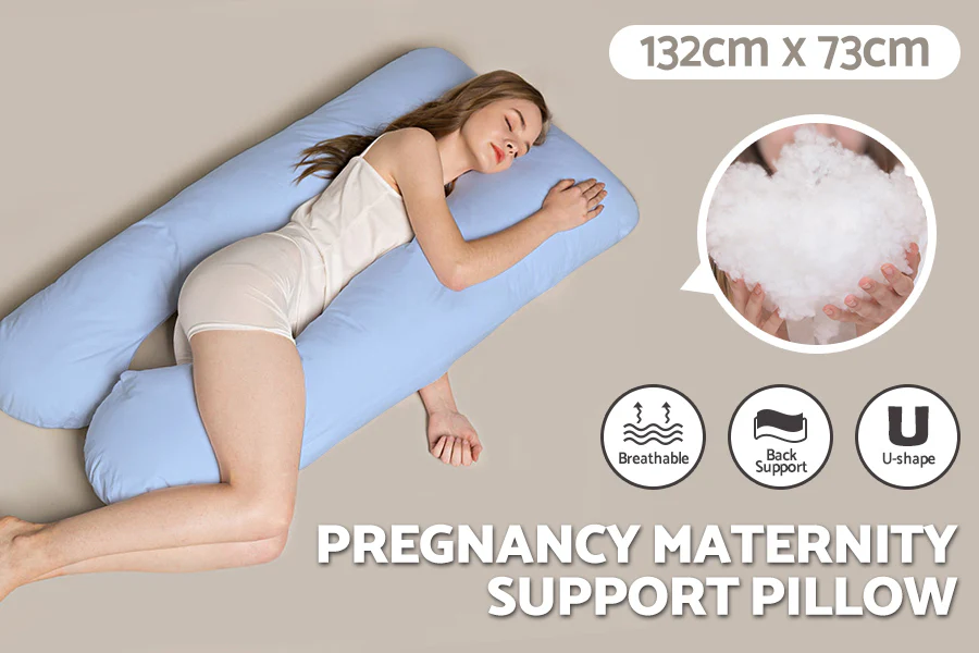 Pregnancy Pillow Maternity Support U SHAPE - BLUE - Image 5