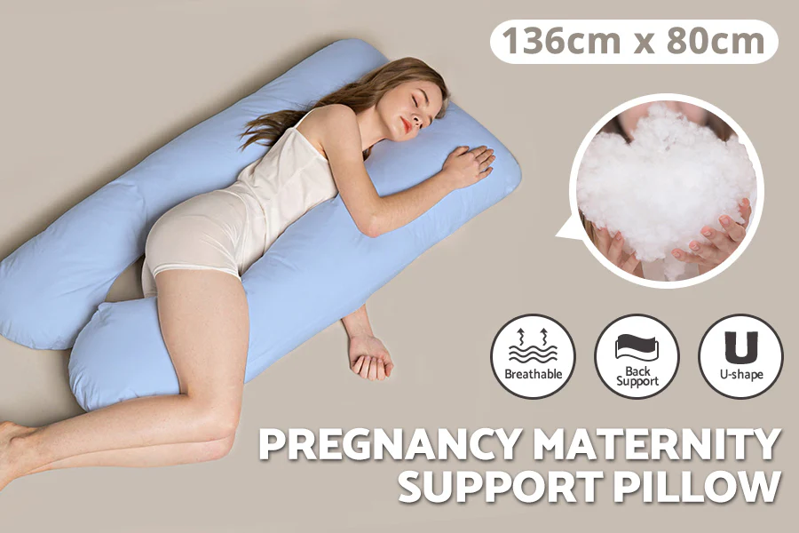 Pregnancy Pillow Maternity Support U SHAPE - BLUE - Image 7