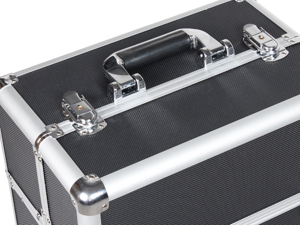 Professional Makeup Bag Cosmetic Case Travel Bag Makeup Case - BLACK - Image 9