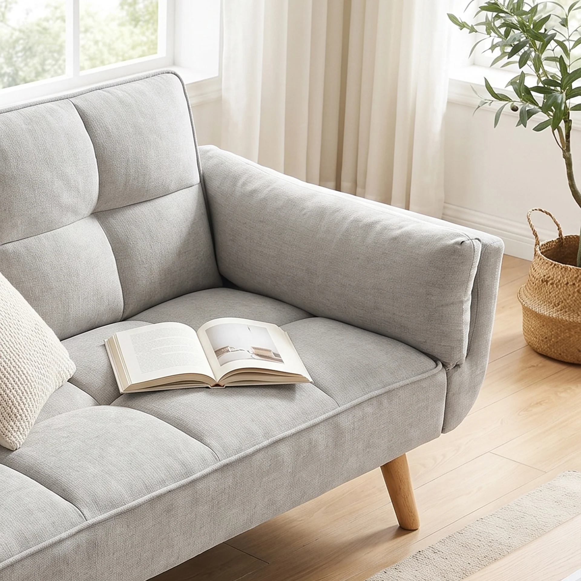 Puna 3 Seater Sofa Bed - Grey - Image 7