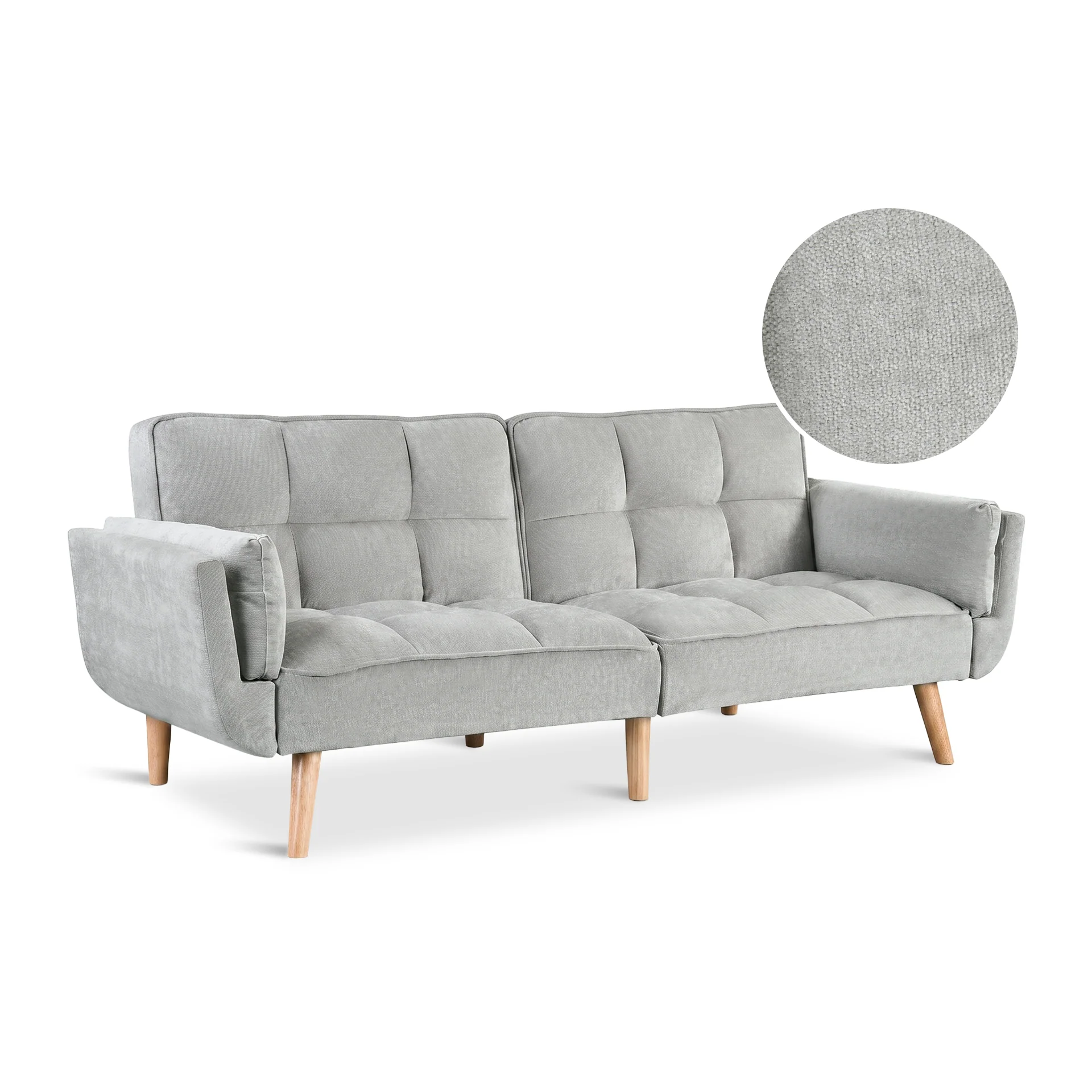 Puna 3 Seater Sofa Bed - Grey - Image 8