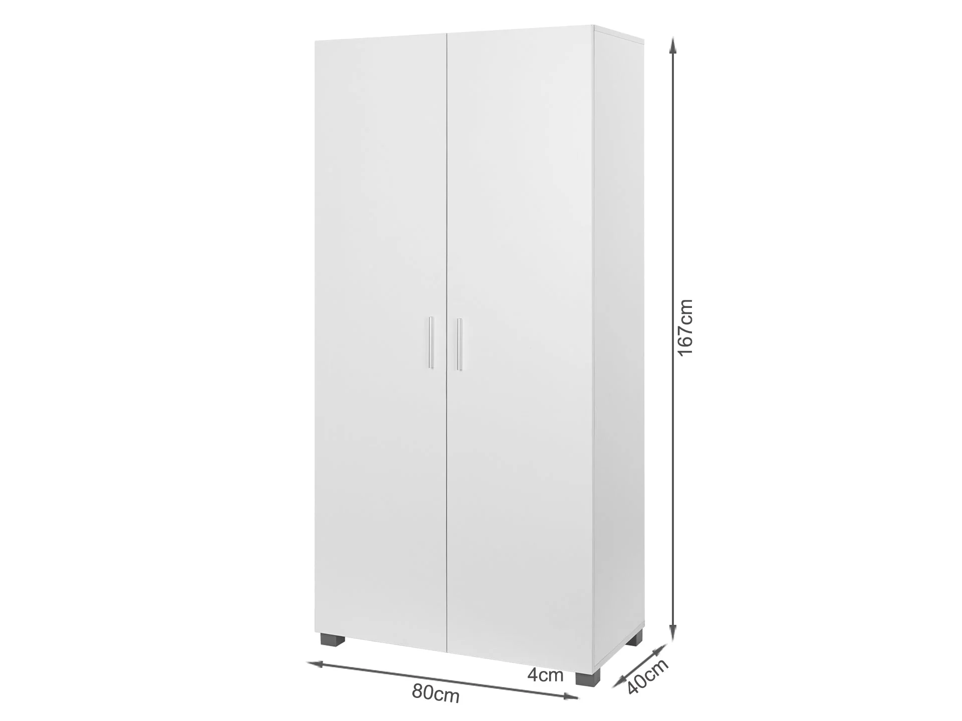RATA Wooden Wardrobe - WHITE - Image 9