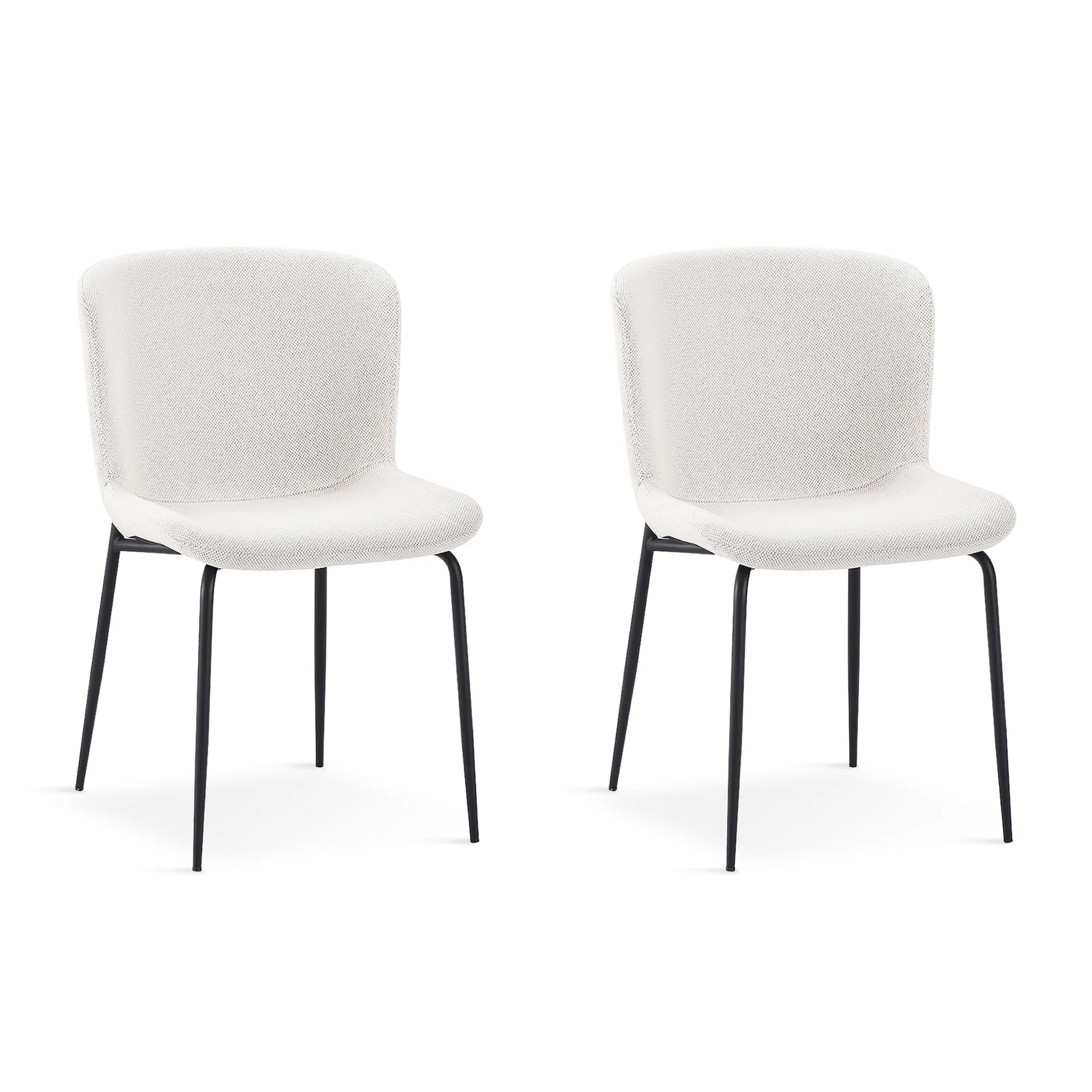 Rayne Dining Chair - Set of 2 - Beige + Black