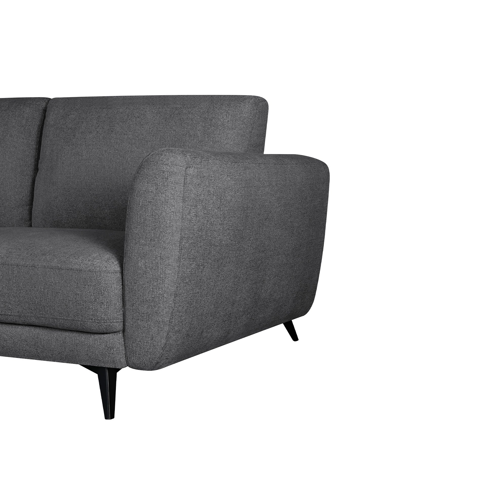 Rivel Chenille 2 Seater Sofa - Dark Grey - Image 10