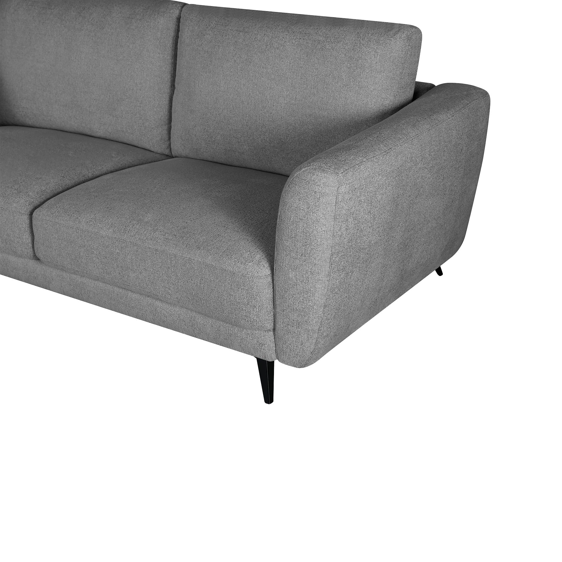 Rivel Chenille 3 Seater Sofa - Ash Grey - Image 10