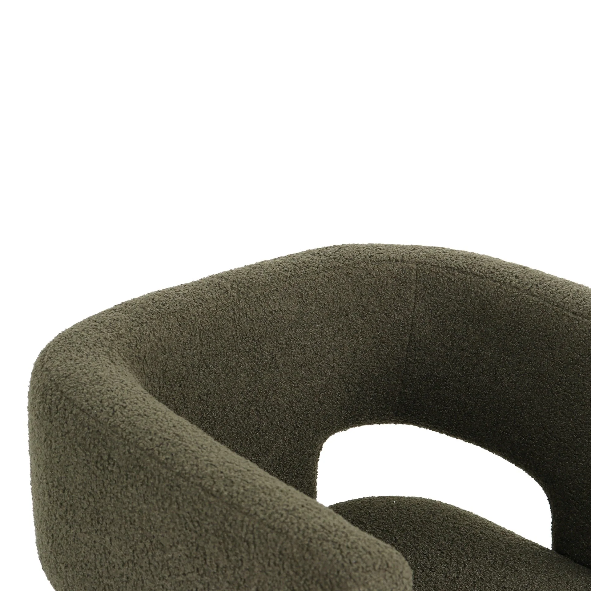 Rivo Boucle Armchair - Dark Green - Image 10