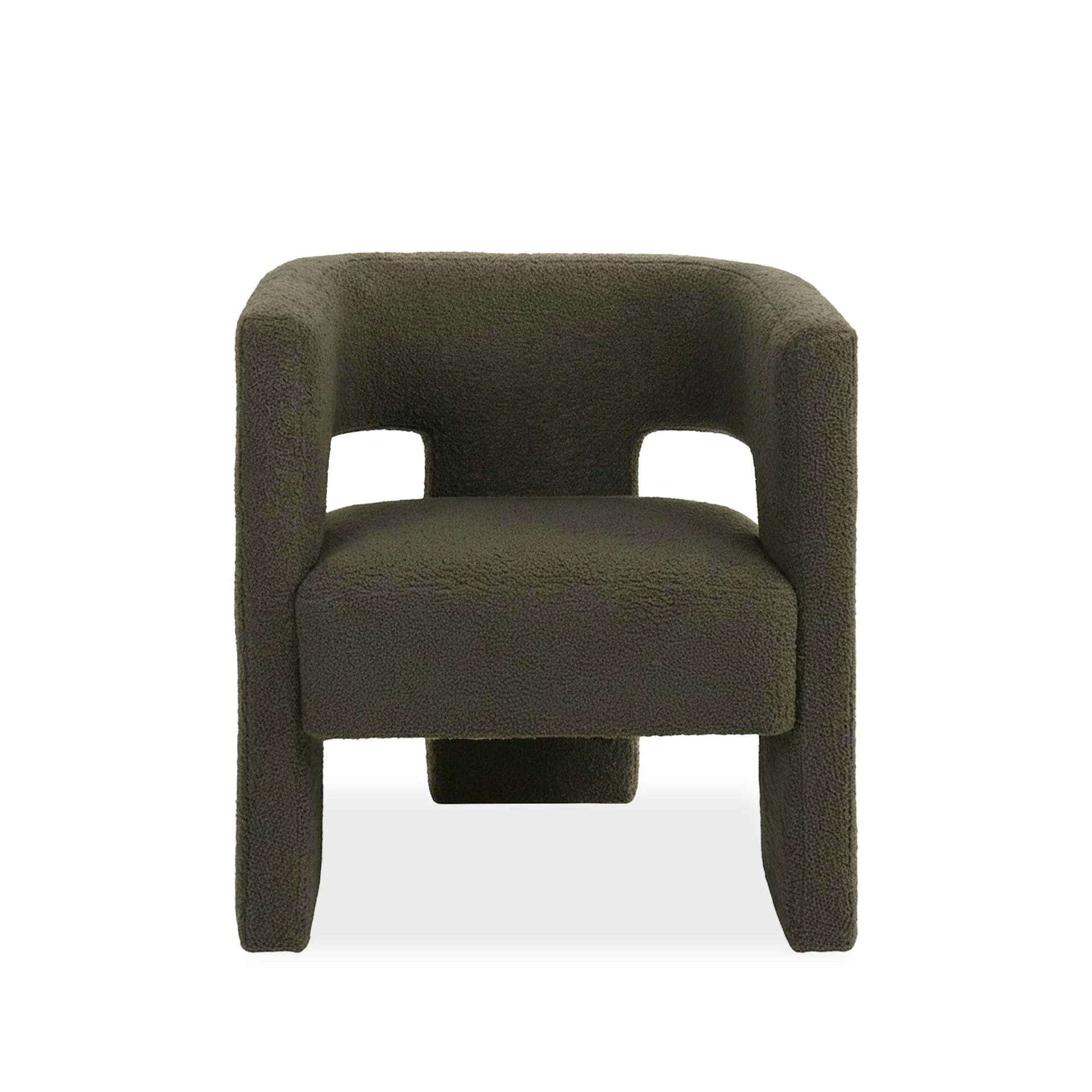 Rivo Boucle Armchair - Dark Green - Image 6