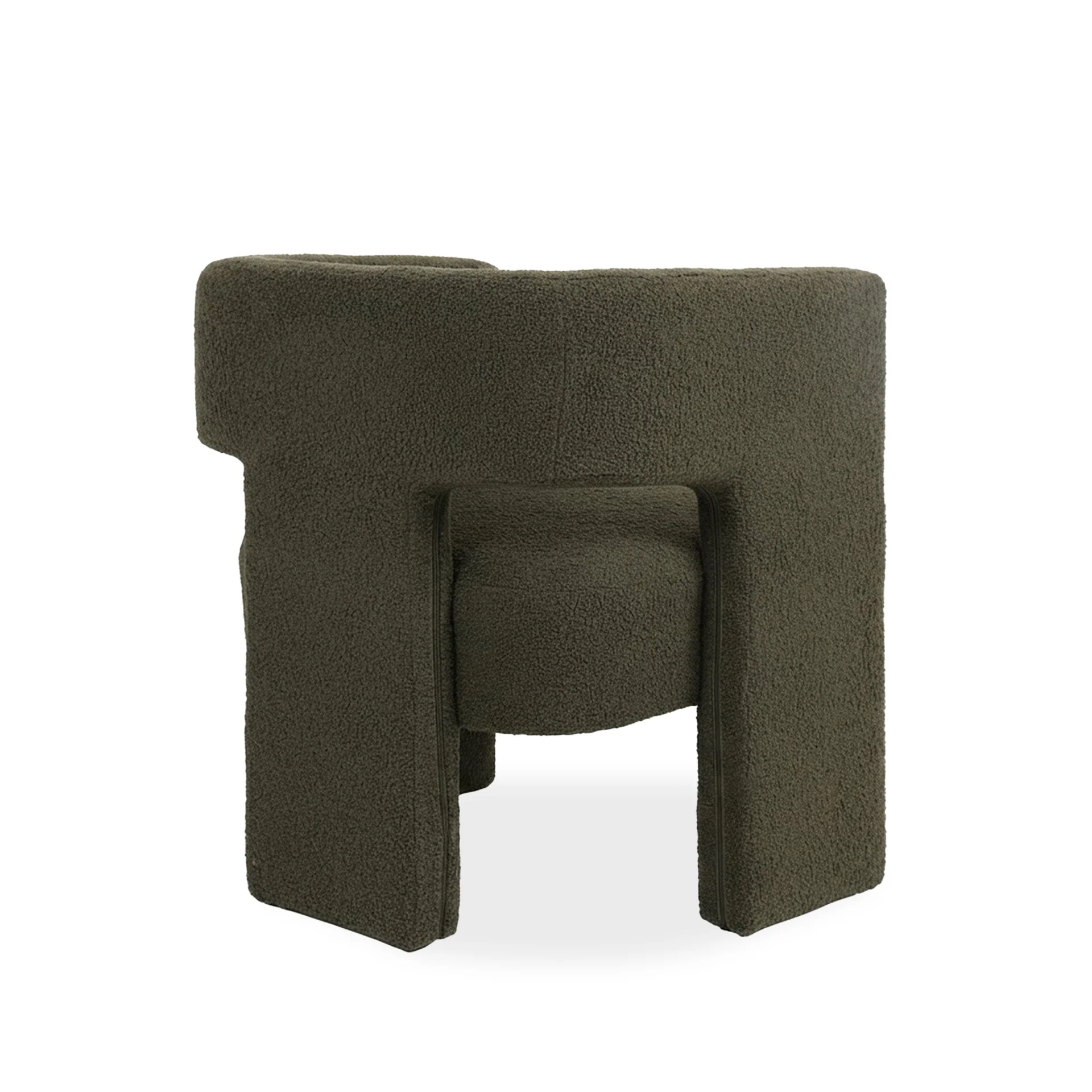Rivo Boucle Armchair - Dark Green - Image 7