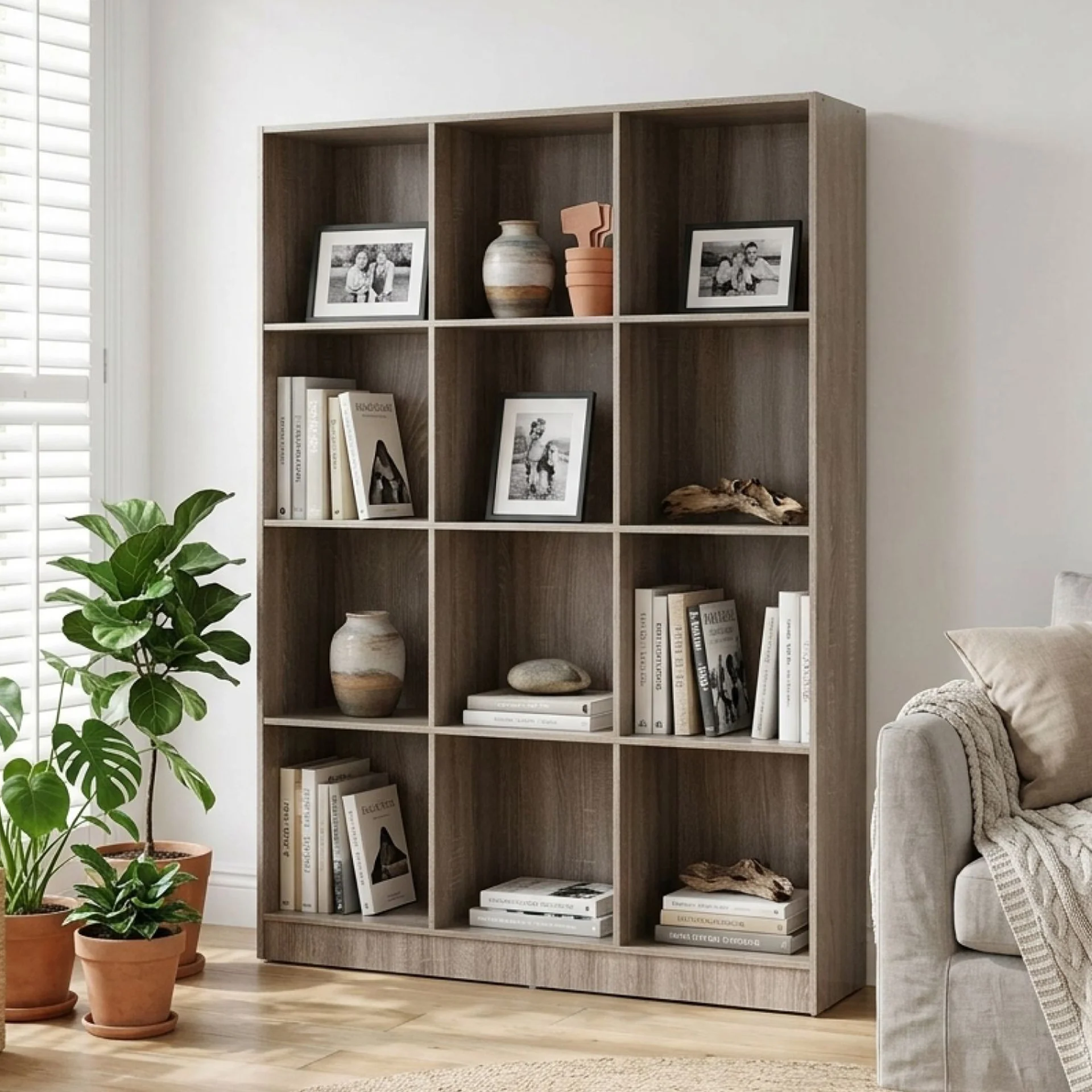 Riwaka Bookshelf Storage Shelf - Sonama Oak - Image 4