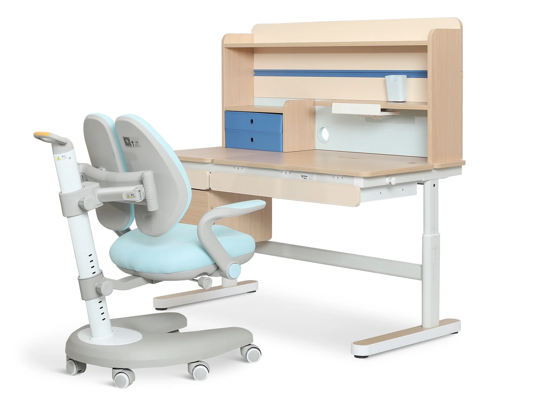 ROBIN Kids Study Desk and Chair Set - BLUE - Image 3