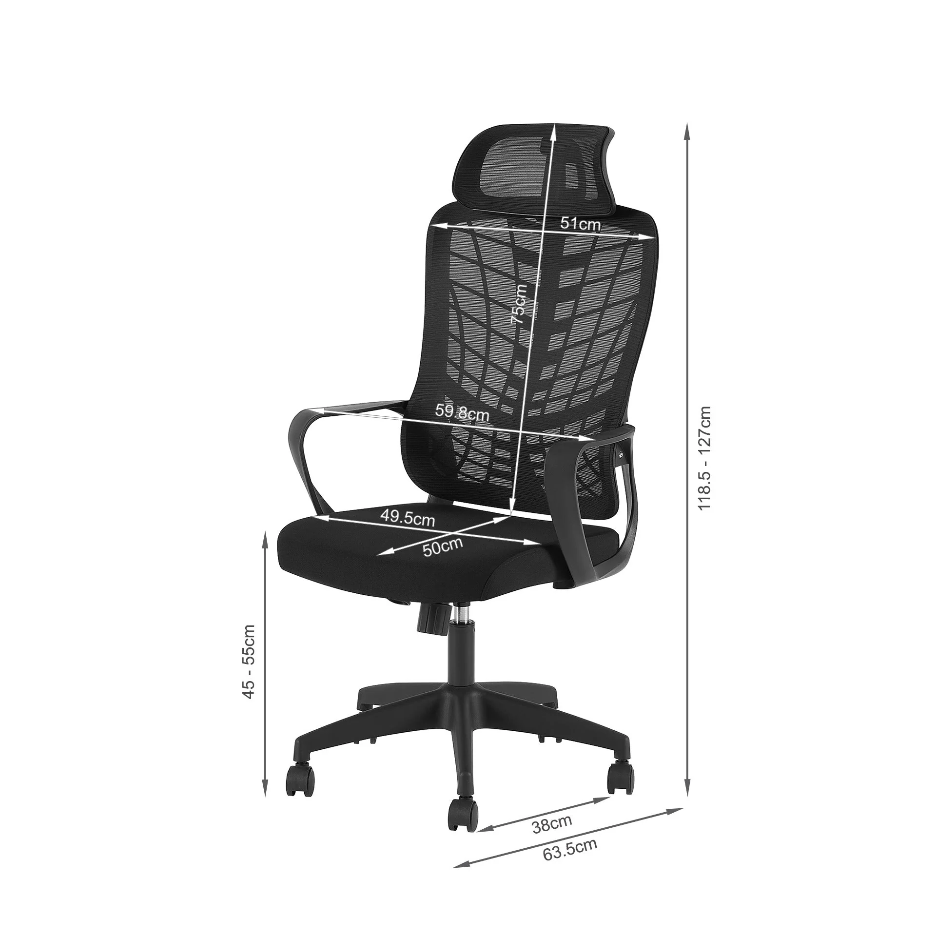 Rohan Office Chair - Black - Image 13