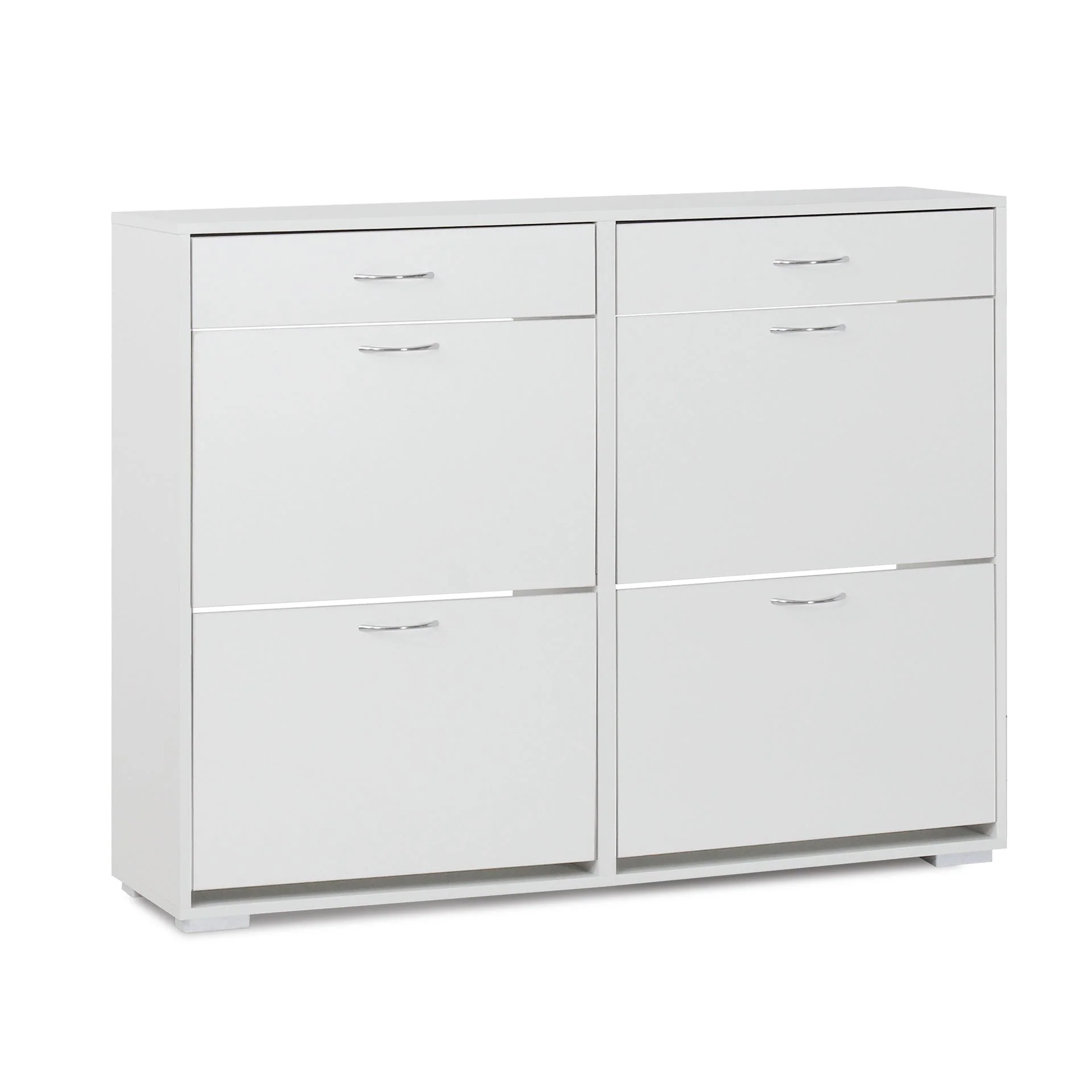 Rotoroa 6 Drawer Shoe Cabinet Storage - White - Image 8