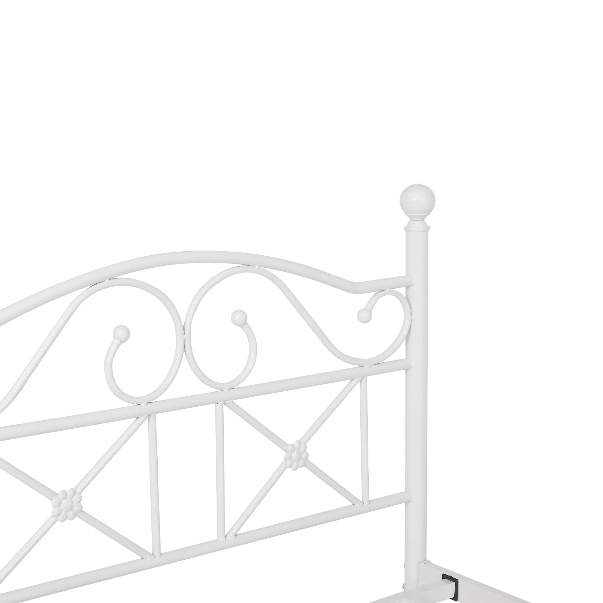Ruby Single Metal Bed Frame - White - Image 15