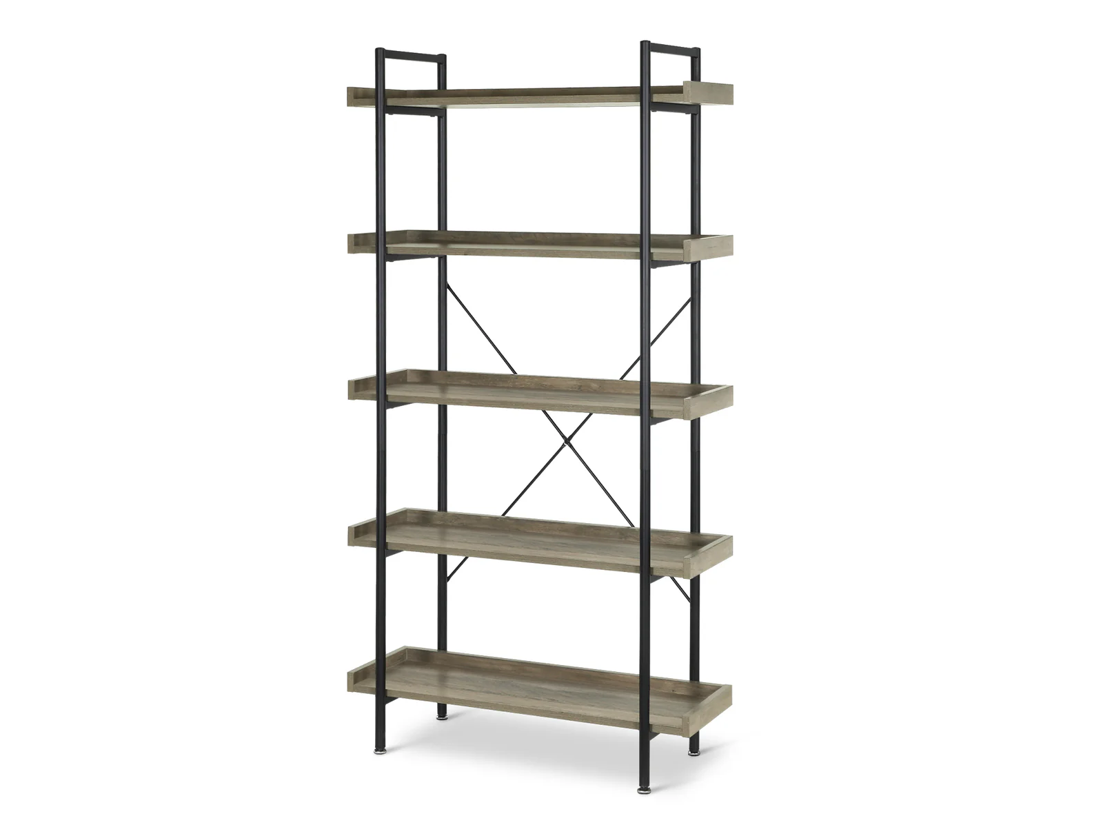 RUDOLF 5 Tier Bookshelf - OAK - Image 4