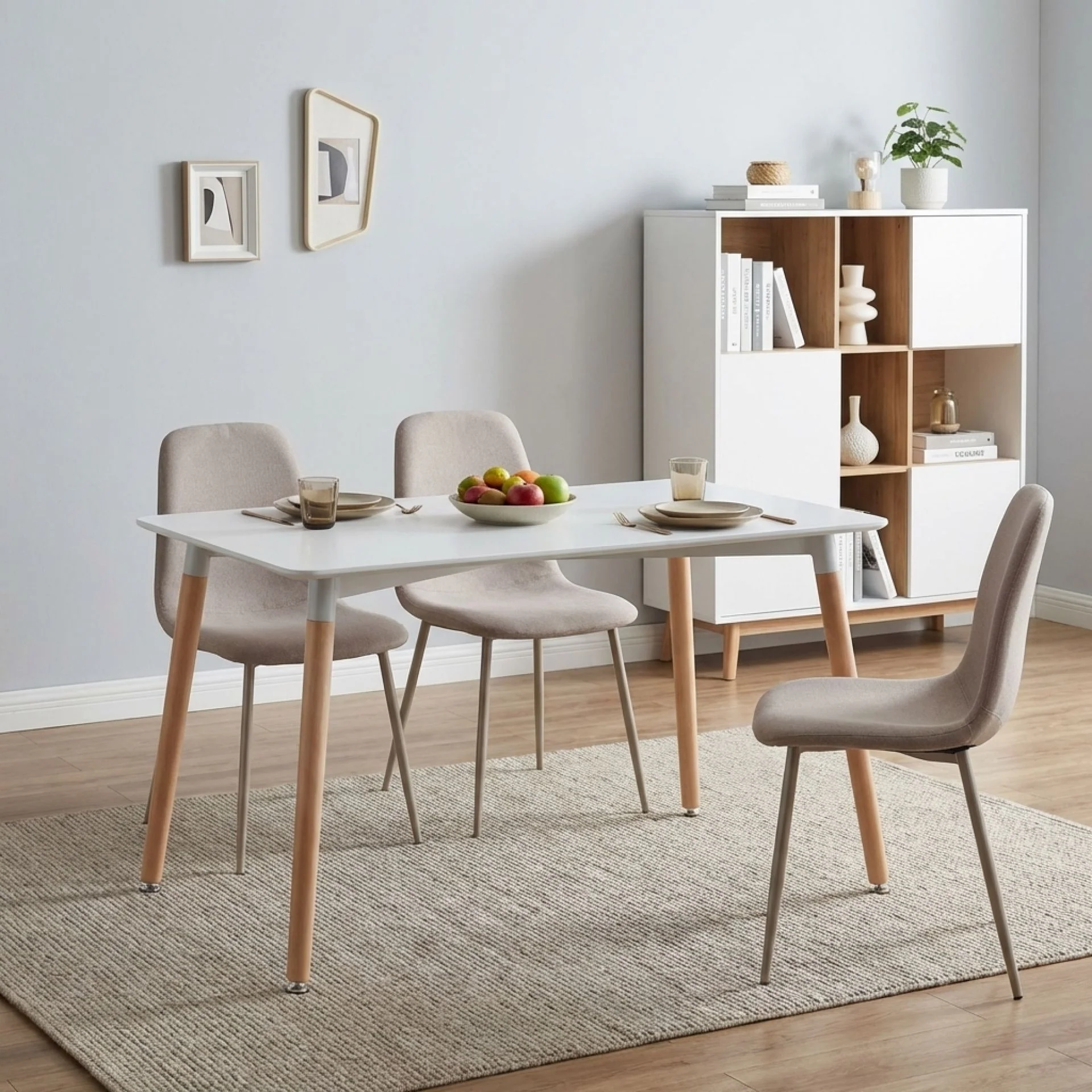 Sana Dining Table Rectangle 120 x 80cm - White - Image 5