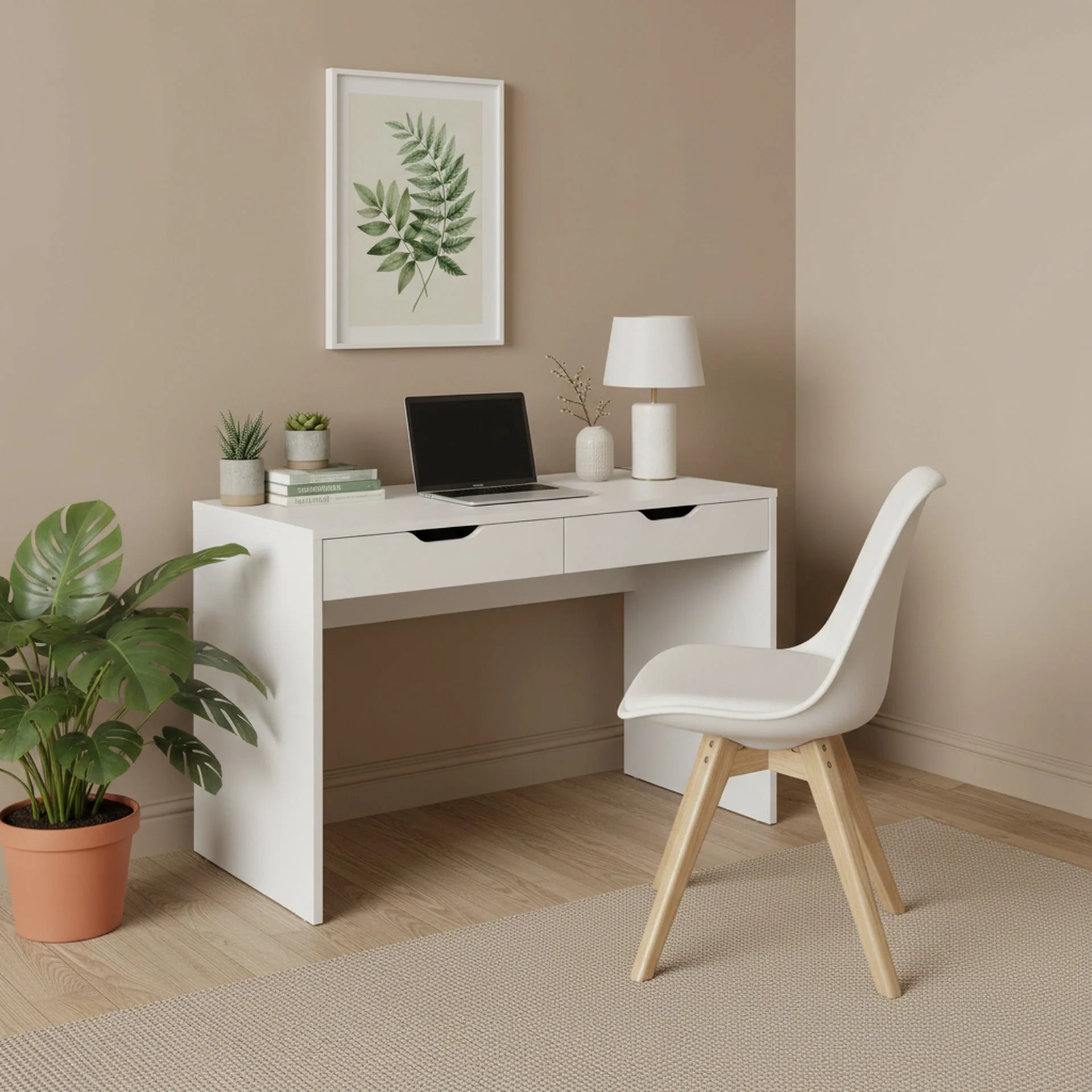 Schertz 100cm Computer Desk - White - Image 5