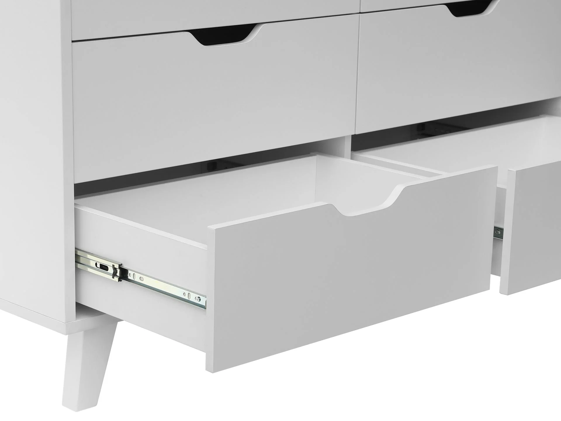 SCHERTZ Wooden Low Boy 8 Drawers - WHITE - Image 5