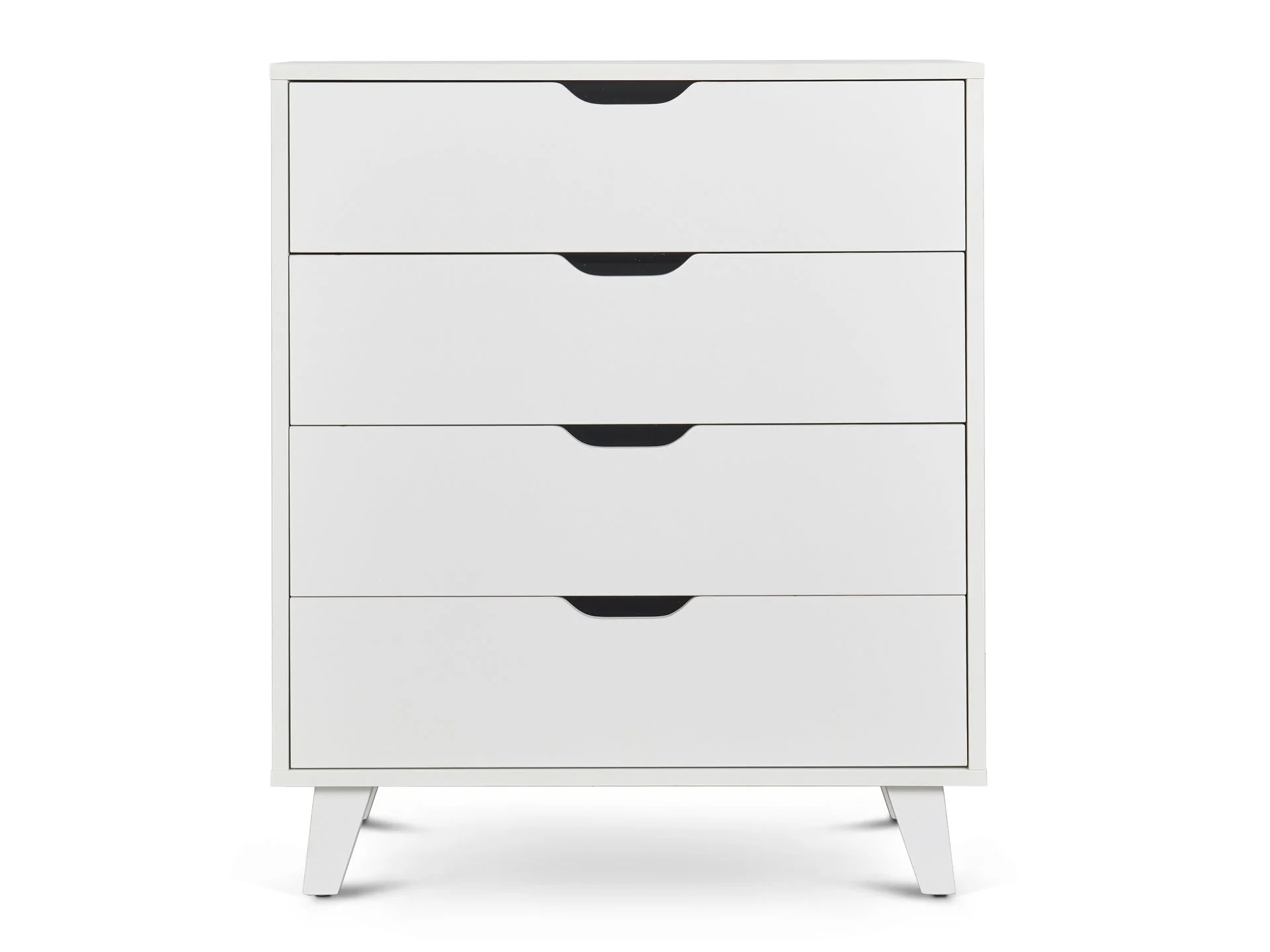 SCHERTZ Wooden Tallboy 4 Drawers - WHITE - Image 4