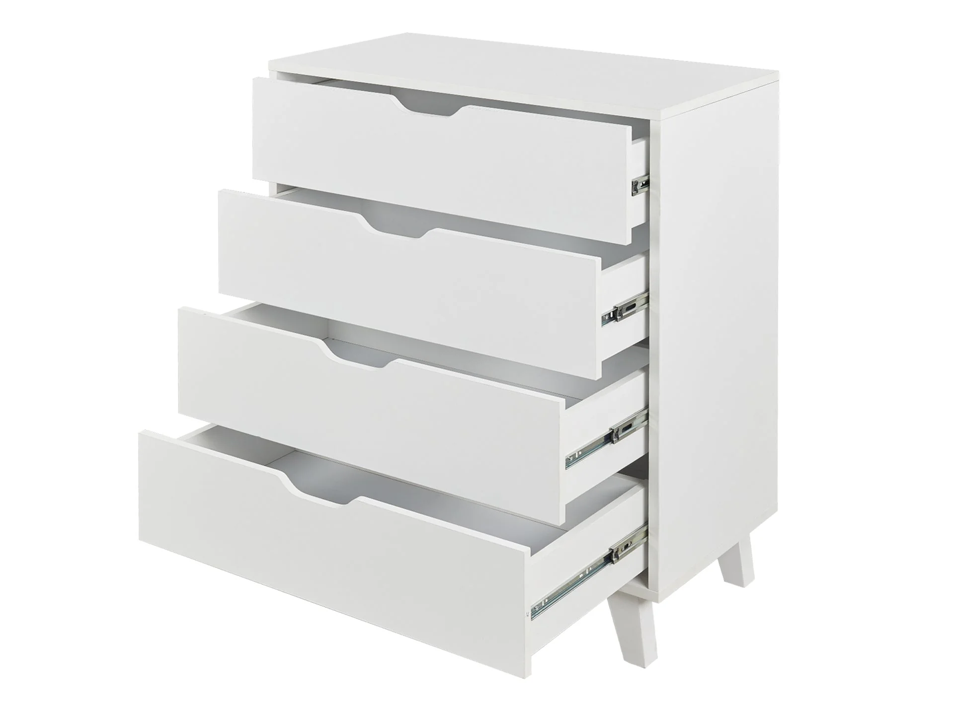SCHERTZ Wooden Tallboy 4 Drawers - WHITE - Image 5
