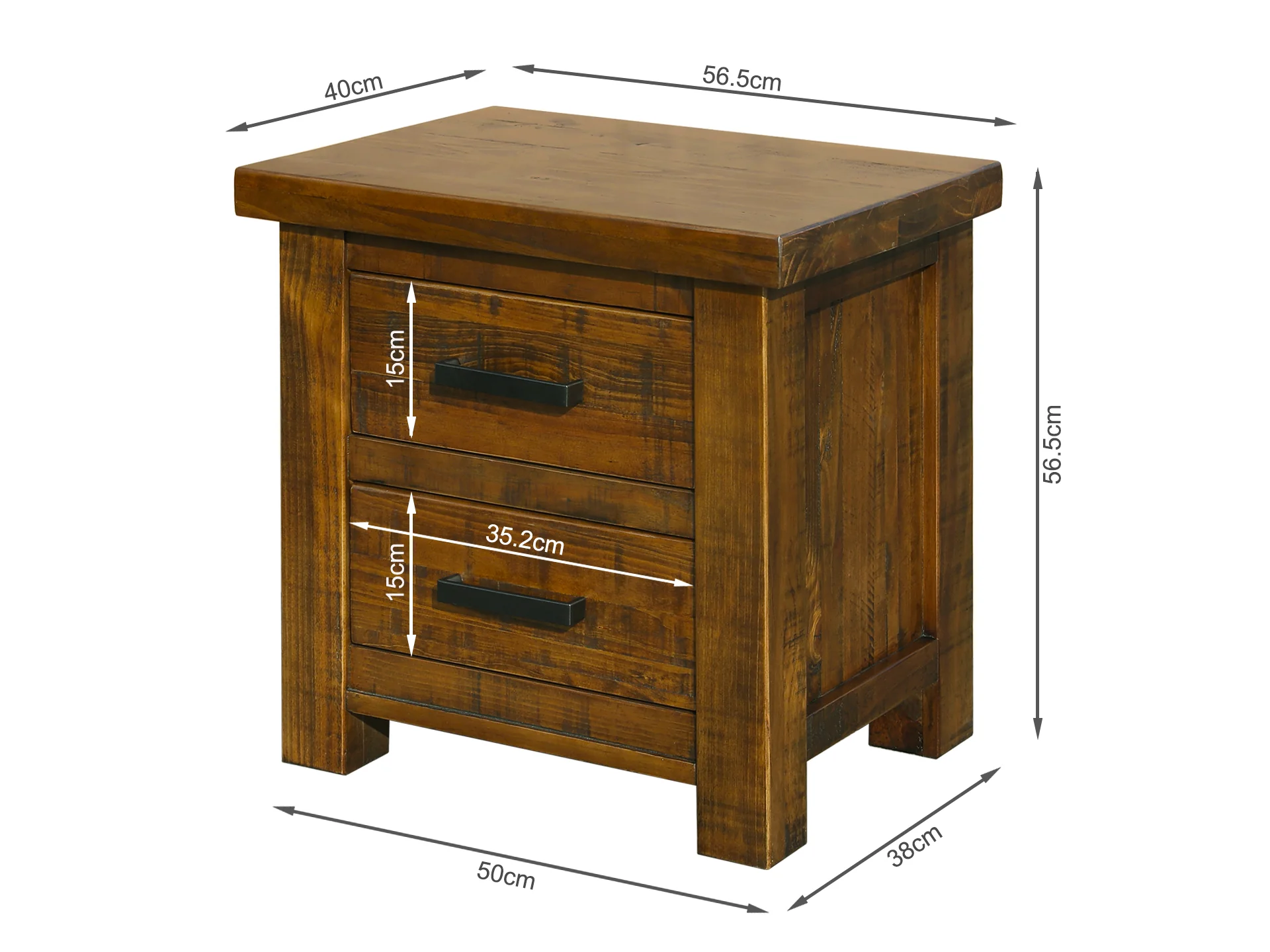 Settler Solid Wood Bedside Table - Lahsa - Image 7