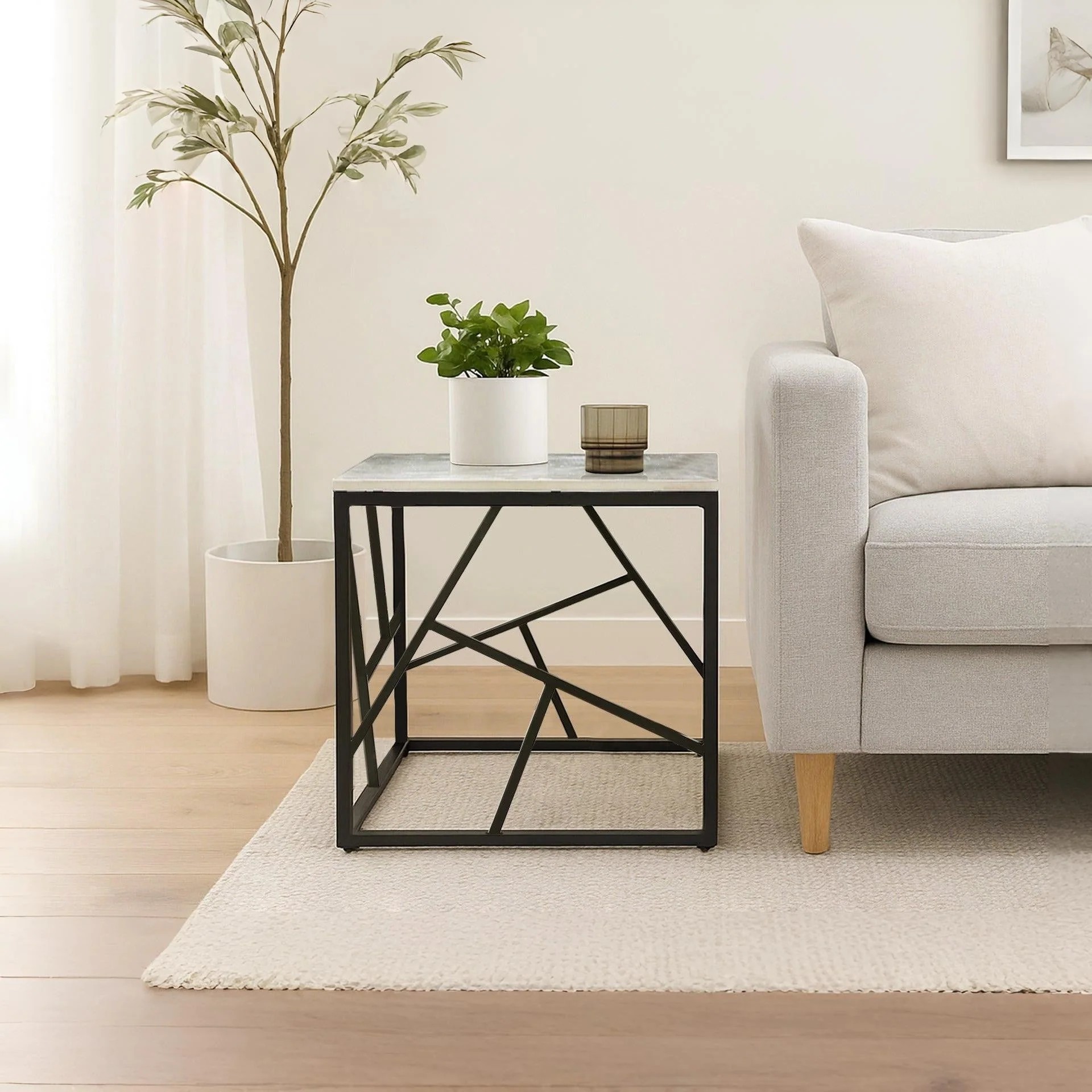 Shane Square Ceramic Coffee Table - Image 2