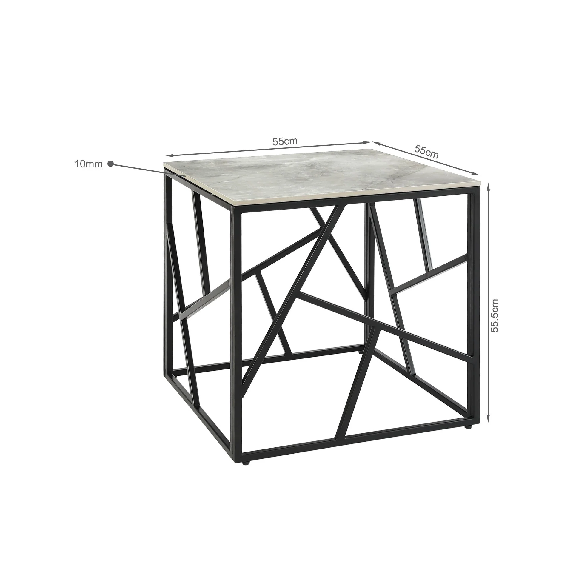 Shane Square Ceramic Coffee Table - Image 7