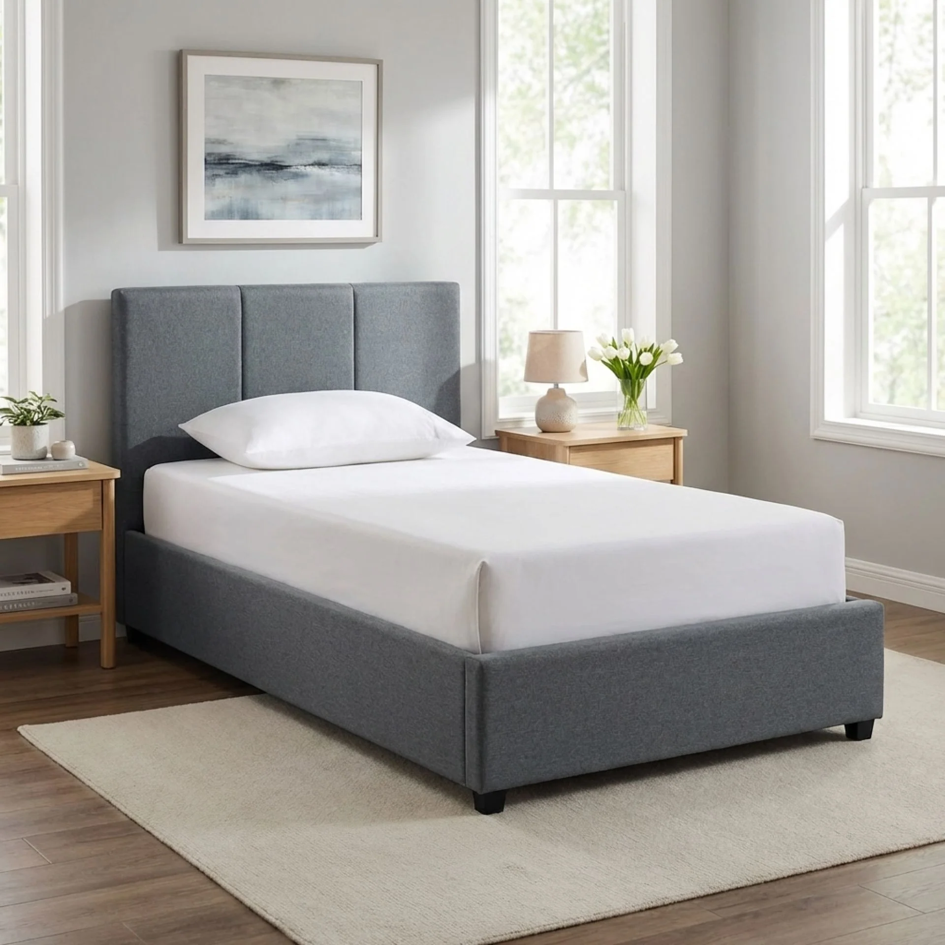 Shasta King Single Bed Frame - Dark Grey
